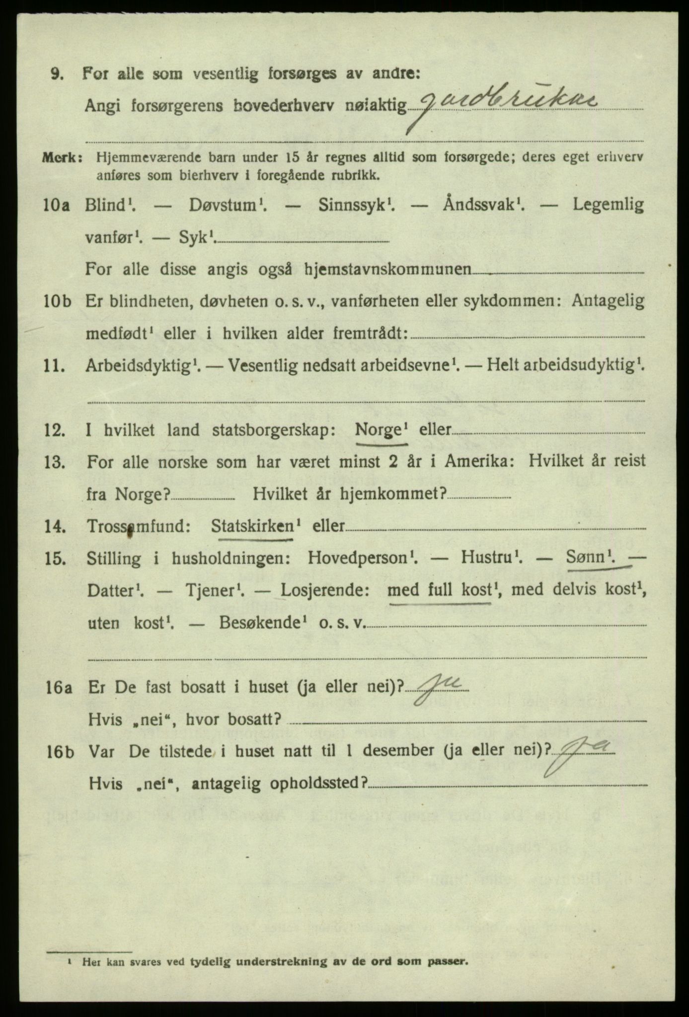 SAB, 1920 census for Modalen, 1920, p. 1377