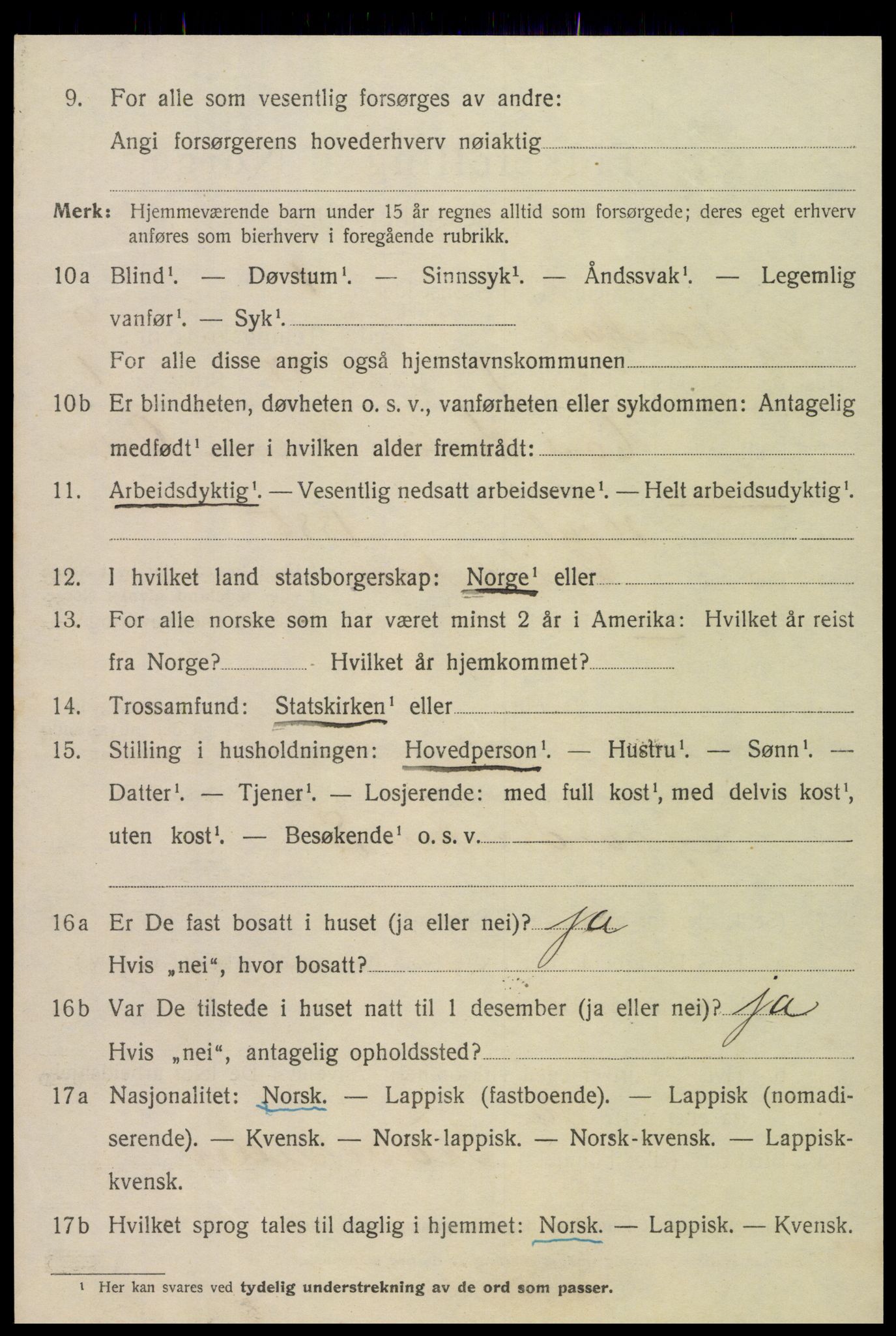 SAT, 1920 census for Gildeskål, 1920, p. 5797