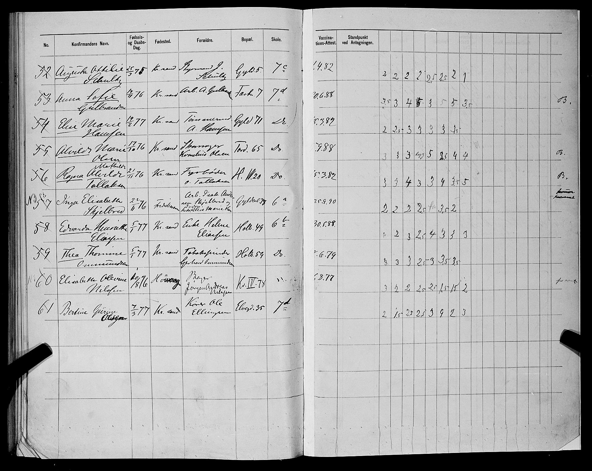 Kristiansand domprosti, SAK/1112-0006/F/Fb/L0015: Parish register (copy) no. B 15, 1881-1890