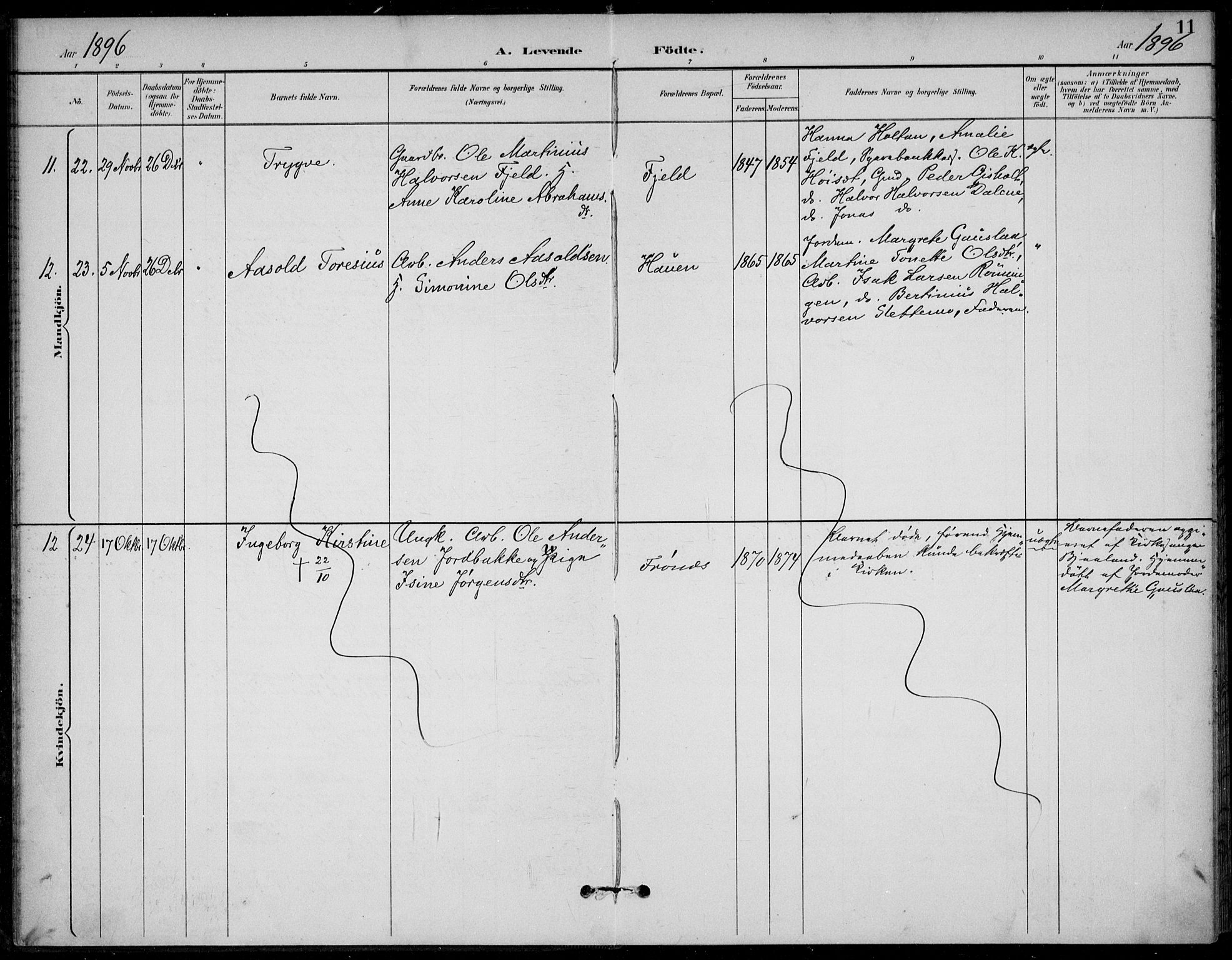 Solum kirkebøker, AV/SAKO-A-306/F/Fc/L0002: Parish register (official) no. III 2, 1892-1906, p. 11