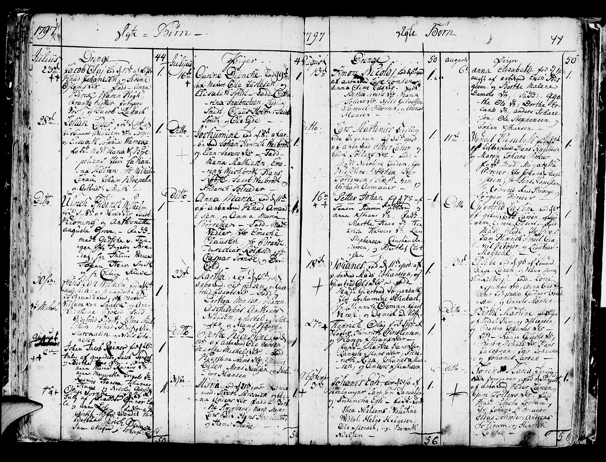 Korskirken sokneprestembete, SAB/A-76101/H/Haa/L0006: Parish register (official) no. A 6, 1790-1820, p. 44