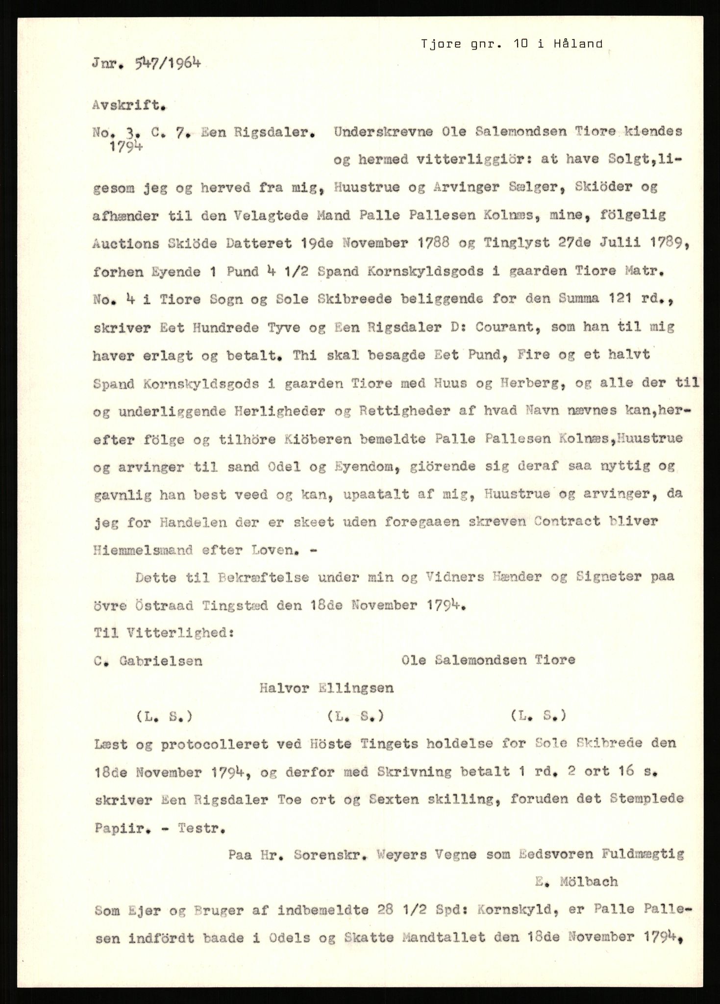 Statsarkivet i Stavanger, AV/SAST-A-101971/03/Y/Yj/L0087: Avskrifter sortert etter gårdsnavn: Tjemsland nordre - Todhammer, 1750-1930, p. 151