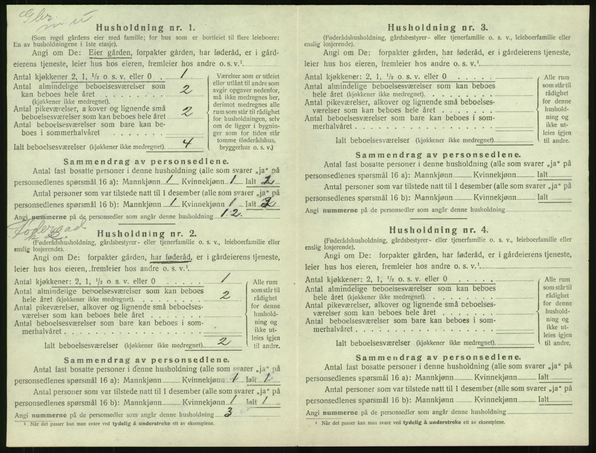 SAT, 1920 census for Voll, 1920, p. 312