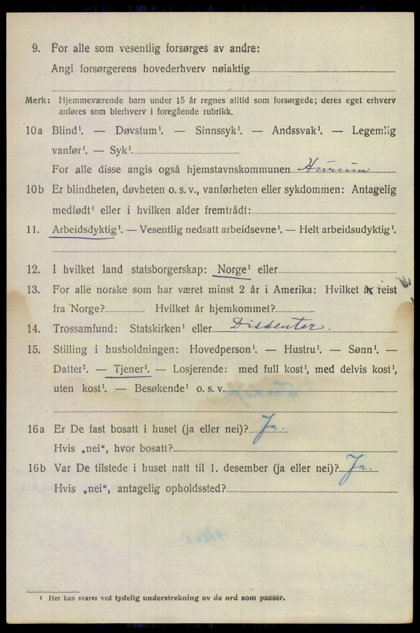 SAKO, 1920 census for Hurum, 1920, p. 12639