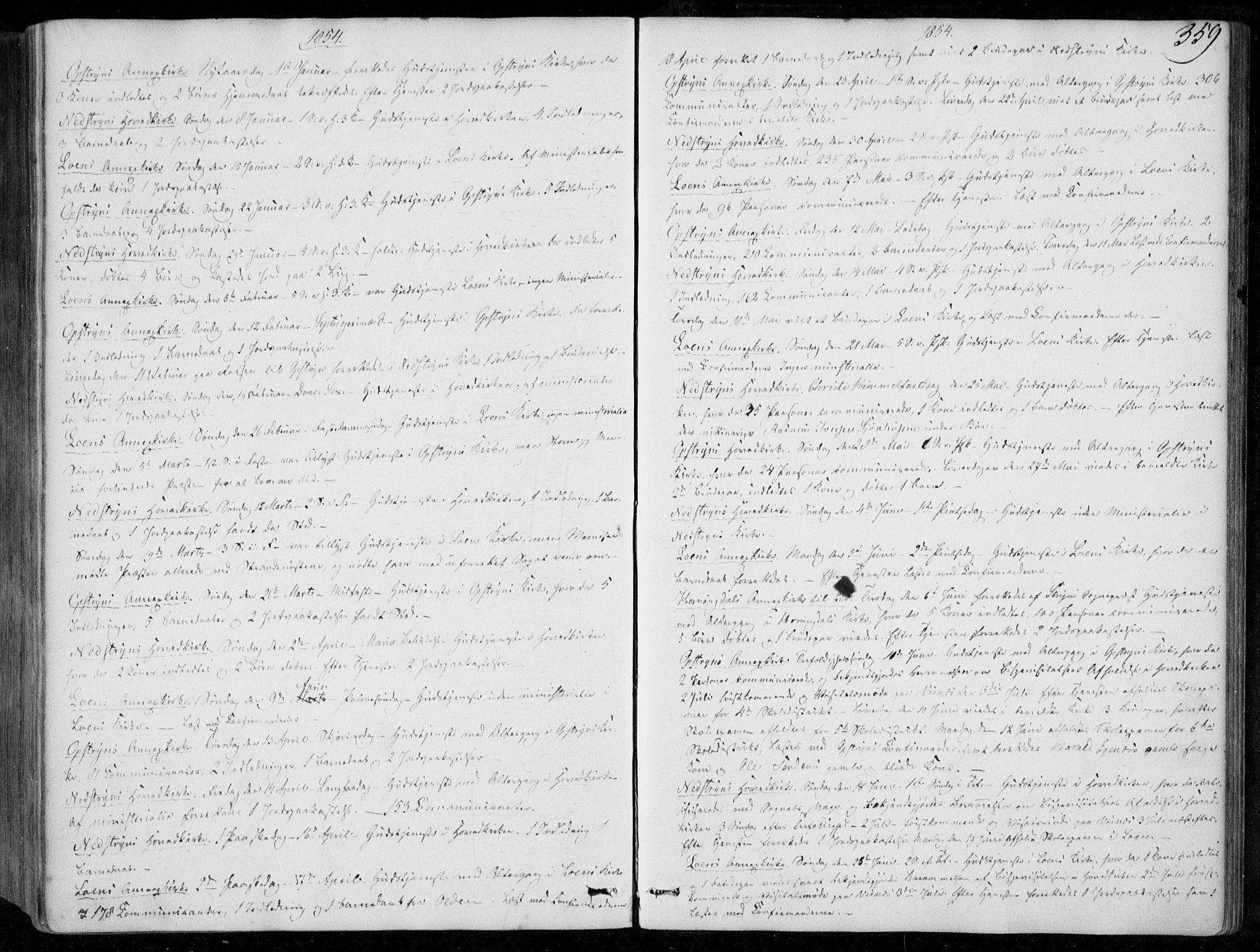 Stryn Sokneprestembete, SAB/A-82501: Parish register (official) no. A 2, 1844-1861, p. 359