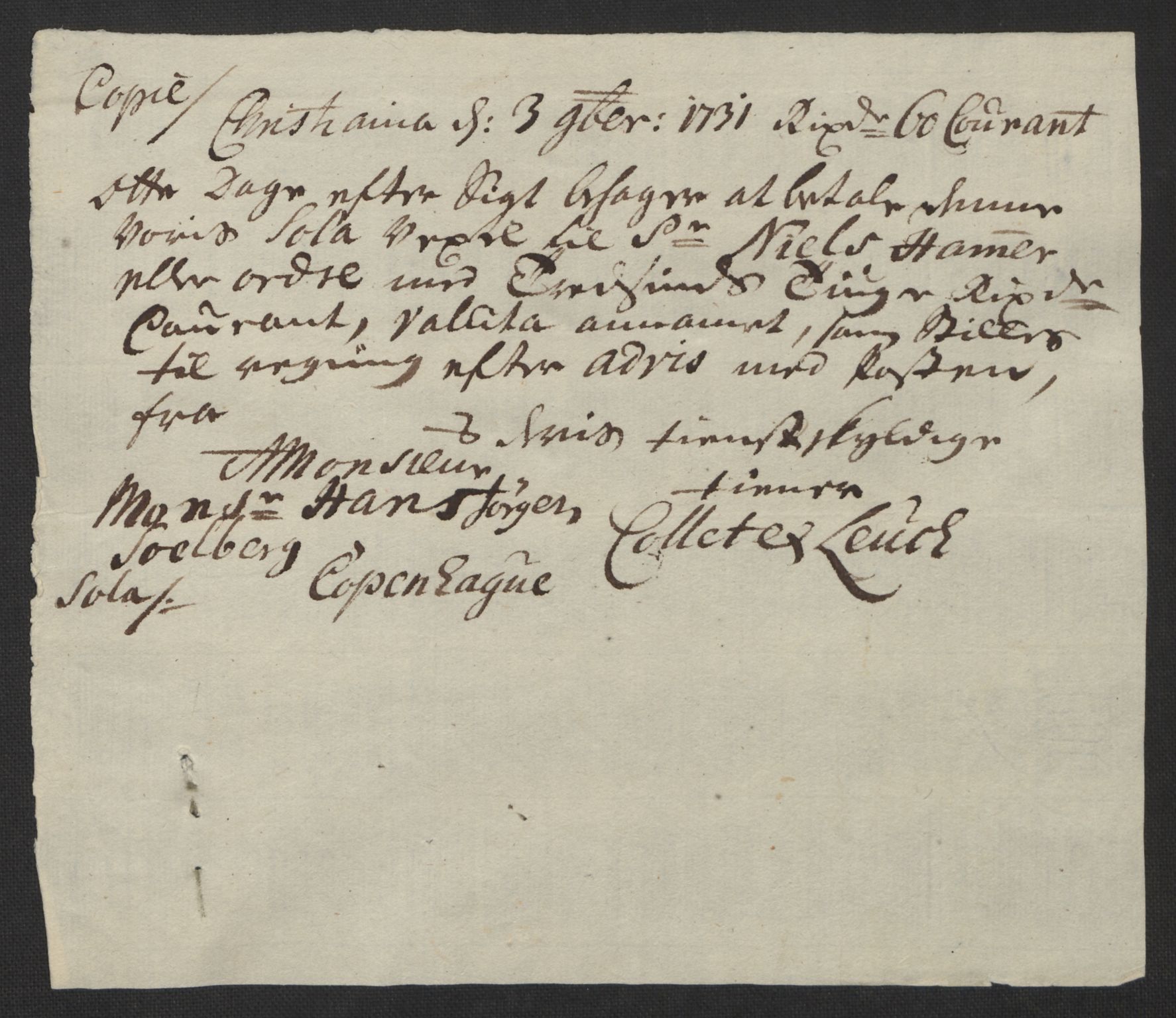 Stattholderembetet 1572-1771, AV/RA-EA-2870/Ef/L0106: Brev fra embetsmenn og andre, 1730-1732, p. 396