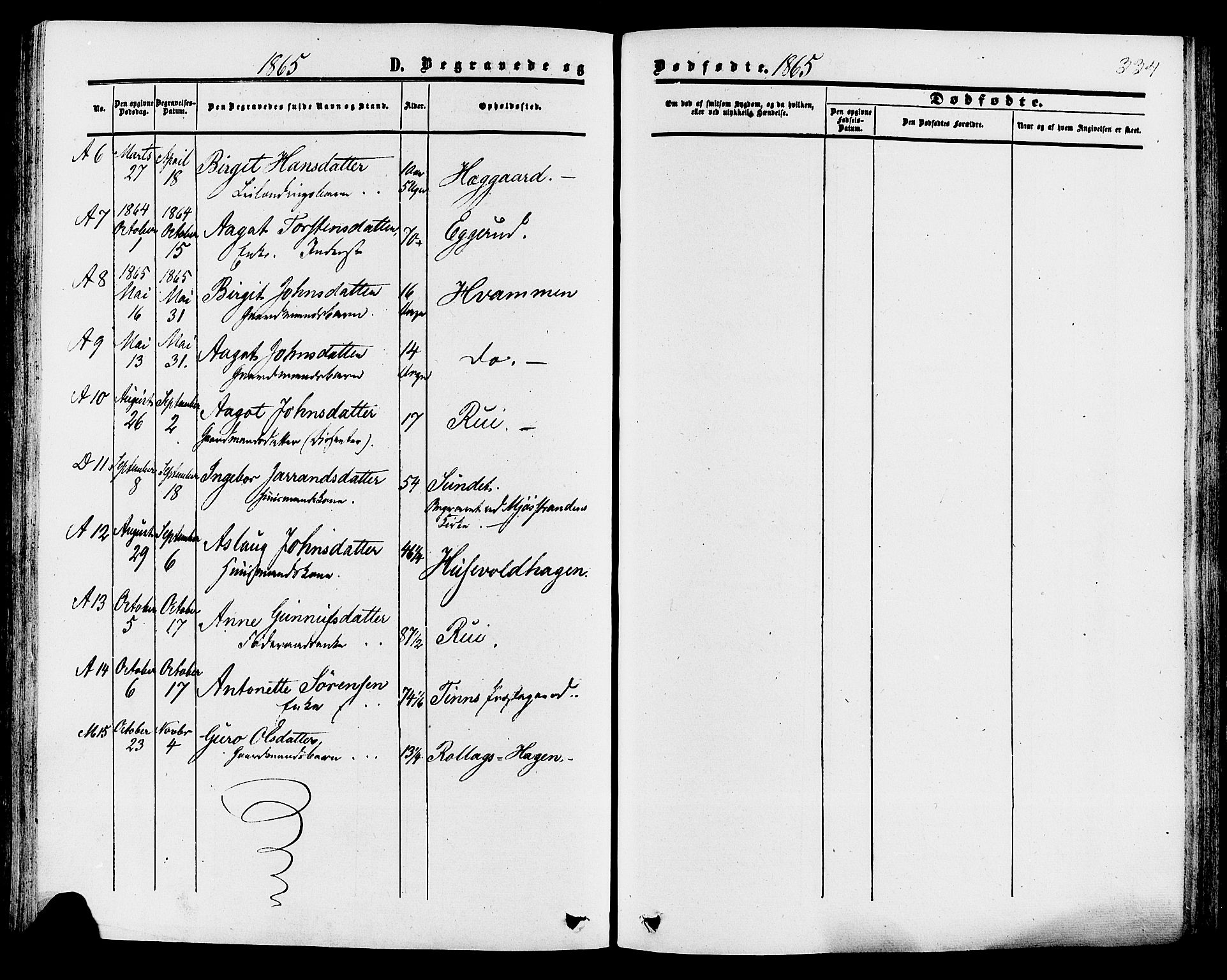 Tinn kirkebøker, AV/SAKO-A-308/F/Fa/L0006: Parish register (official) no. I 6, 1857-1878, p. 334