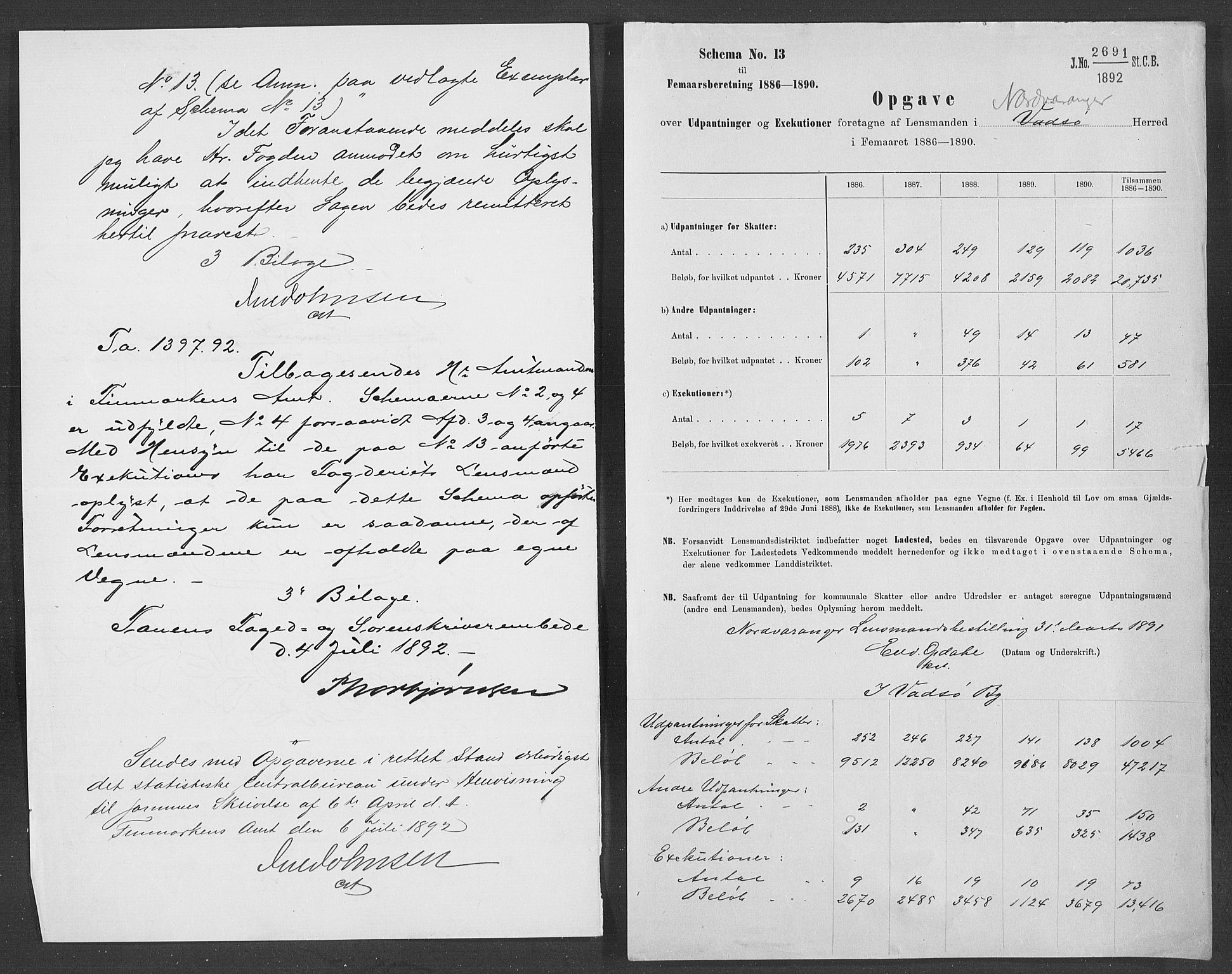 Statistisk sentralbyrå, Næringsøkonomiske emner, Generelt - Amtmennenes femårsberetninger, AV/RA-S-2233/F/Fa/L0073: --, 1886-1890, p. 286