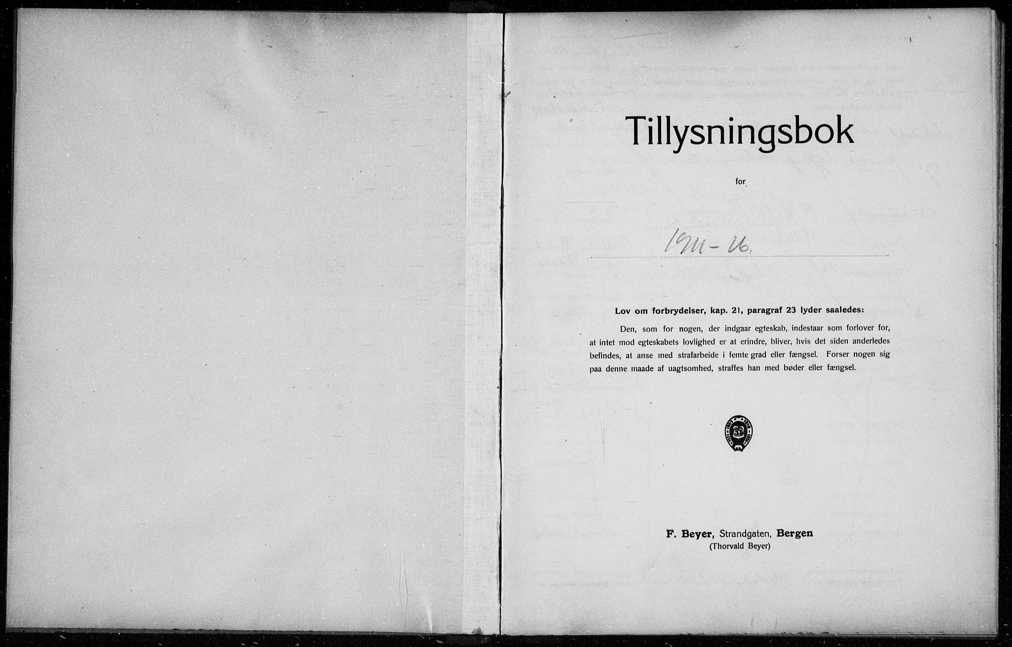 Ullern prestekontor Kirkebøker, SAO/A-10740/H/L0001: Banns register no. 1, 1911-1916