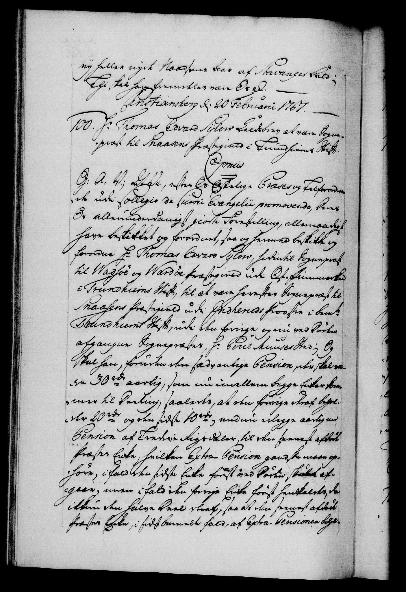 Danske Kanselli 1572-1799, AV/RA-EA-3023/F/Fc/Fca/Fcaa/L0043: Norske registre, 1766-1768, p. 275b