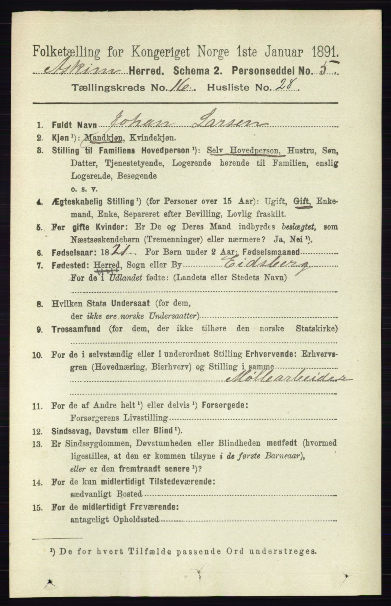 RA, 1891 census for 0124 Askim, 1891, p. 2808