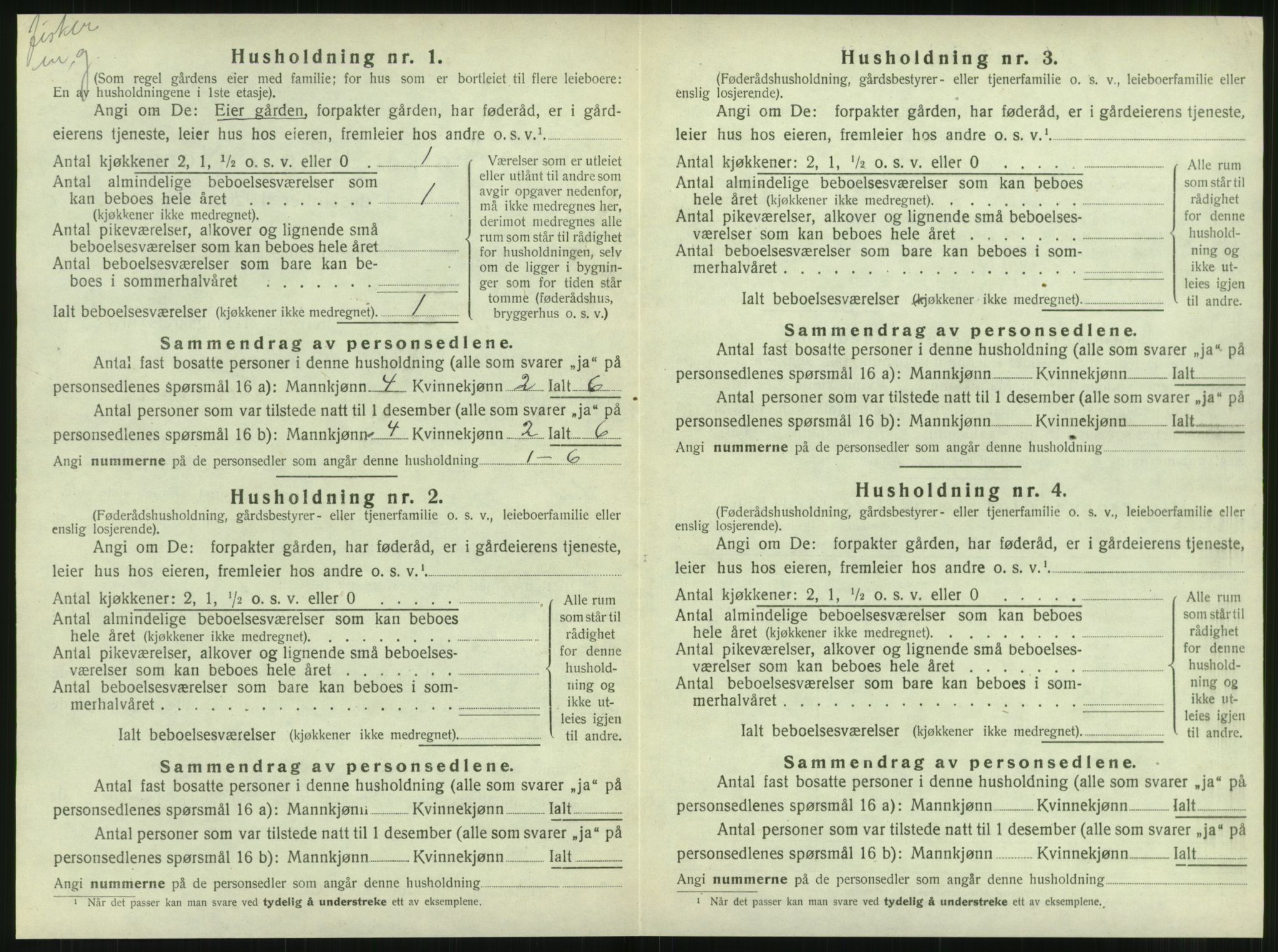 SAT, 1920 census for Brønnøy, 1920, p. 1163