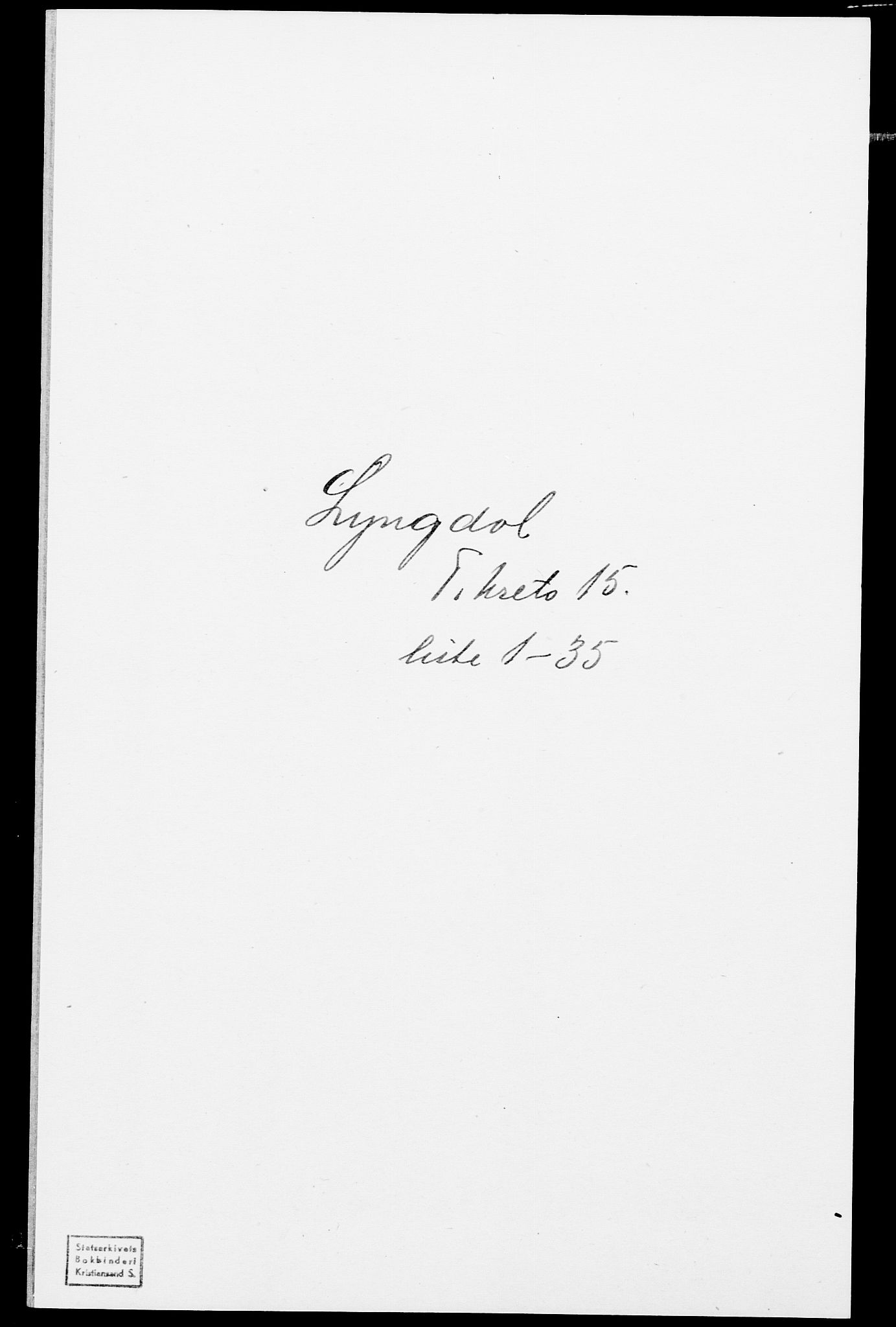 SAK, 1875 census for 1032P Lyngdal, 1875, p. 2104