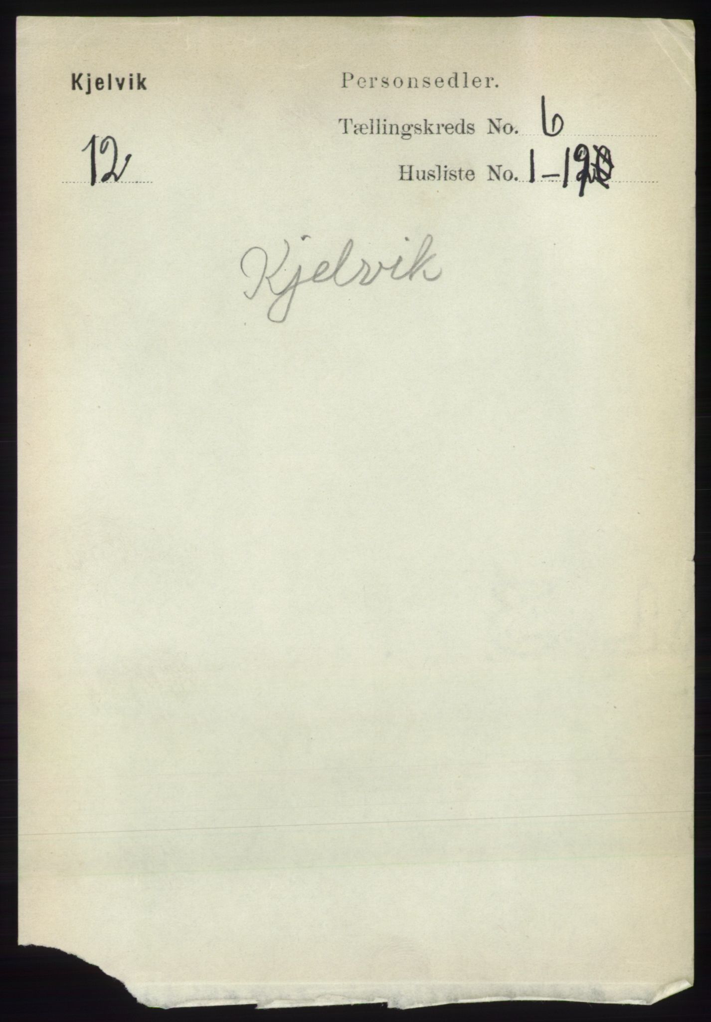 RA, 1891 census for 2019 Kjelvik, 1891, p. 627