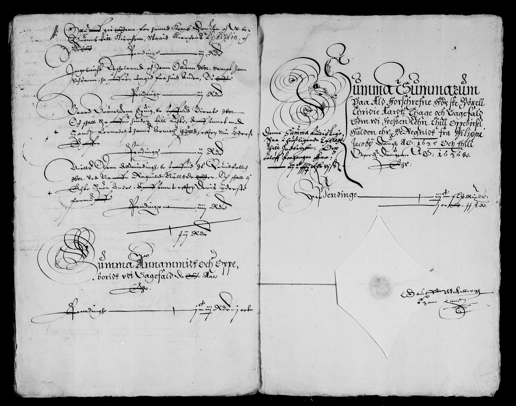 Rentekammeret inntil 1814, Reviderte regnskaper, Lensregnskaper, AV/RA-EA-5023/R/Rb/Rbw/L0056: Trondheim len, 1634-1636