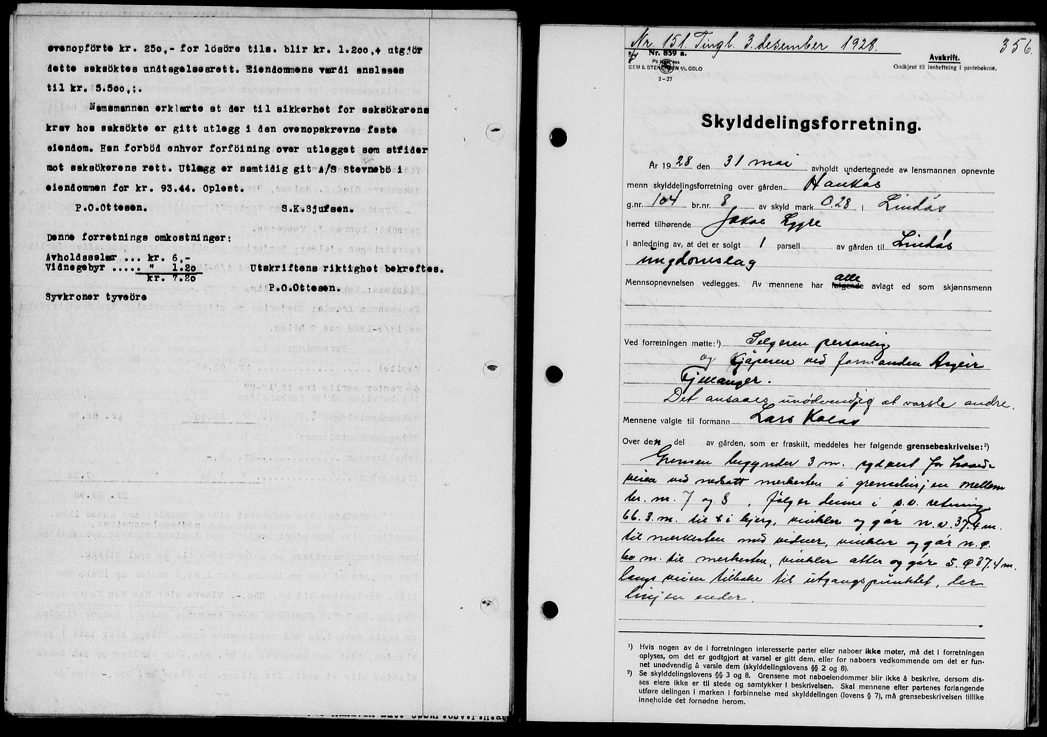 Nordhordland sorenskrivar, SAB/A-2901/1/G/Gb/Gba/L0065a: Mortgage book no. II.B.a.65, 1928-1929, Deed date: 03.12.1928