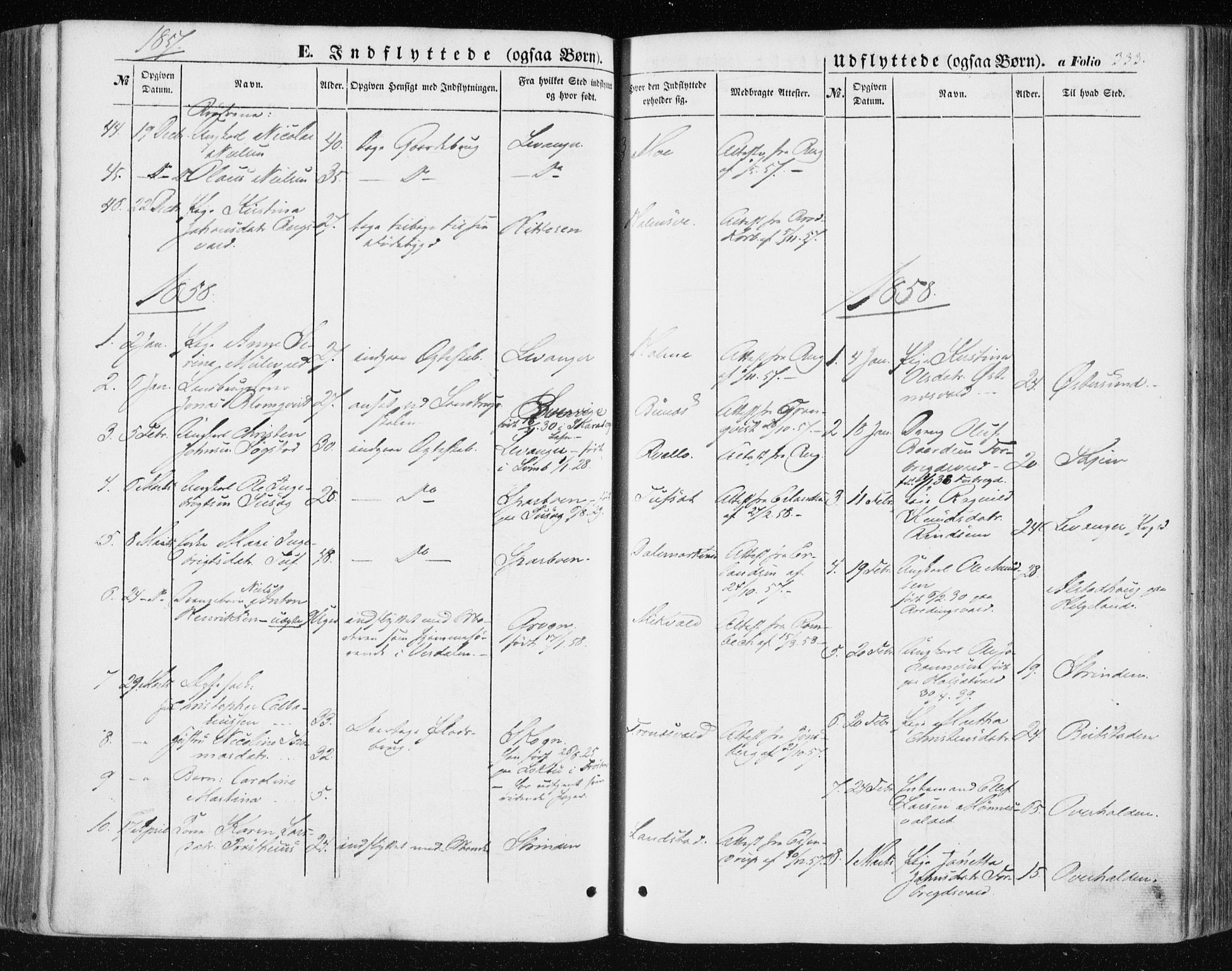 Ministerialprotokoller, klokkerbøker og fødselsregistre - Nord-Trøndelag, SAT/A-1458/723/L0240: Parish register (official) no. 723A09, 1852-1860, p. 333