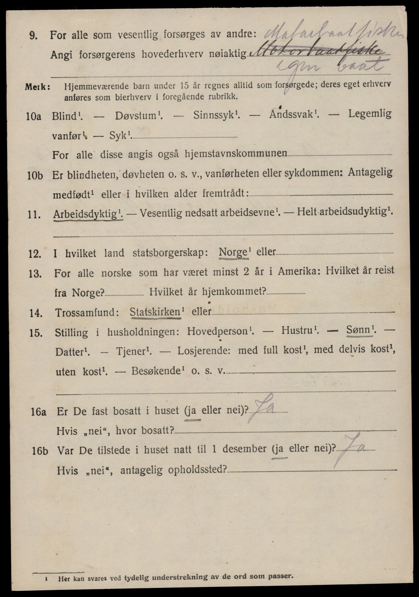 SAT, 1920 census for Borgund, 1920, p. 10767