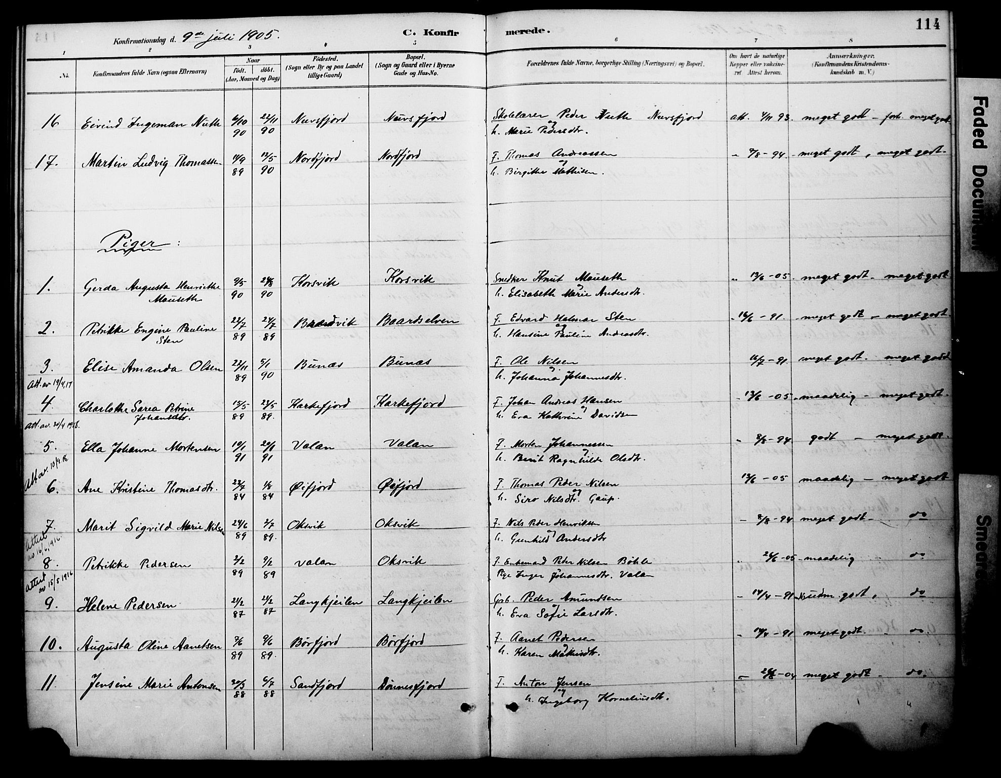 Loppa sokneprestkontor, SATØ/S-1339/H/Ha/L0008kirke: Parish register (official) no. 8, 1889-1907, p. 114