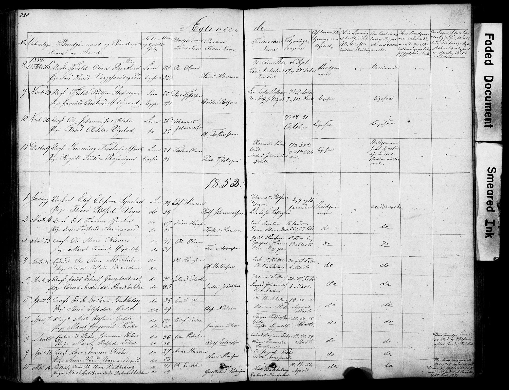 Lom prestekontor, SAH/PREST-070/L/L0012: Parish register (copy) no. 12, 1845-1873, p. 320-321