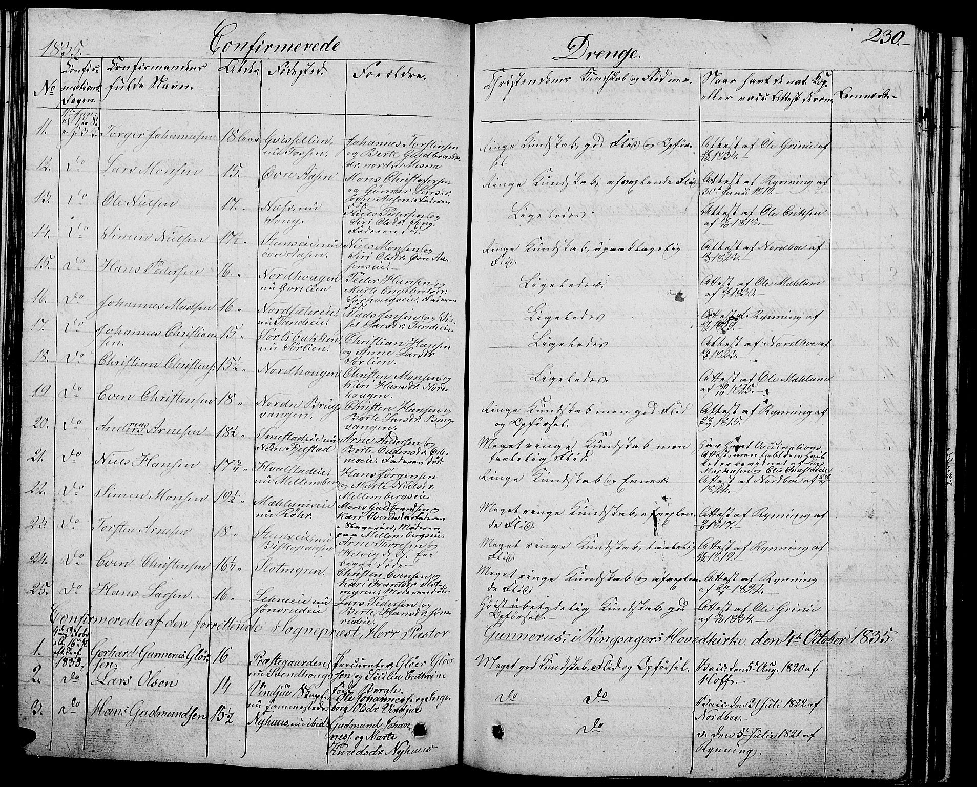 Ringsaker prestekontor, AV/SAH-PREST-014/L/La/L0004: Parish register (copy) no. 4, 1827-1838, p. 230