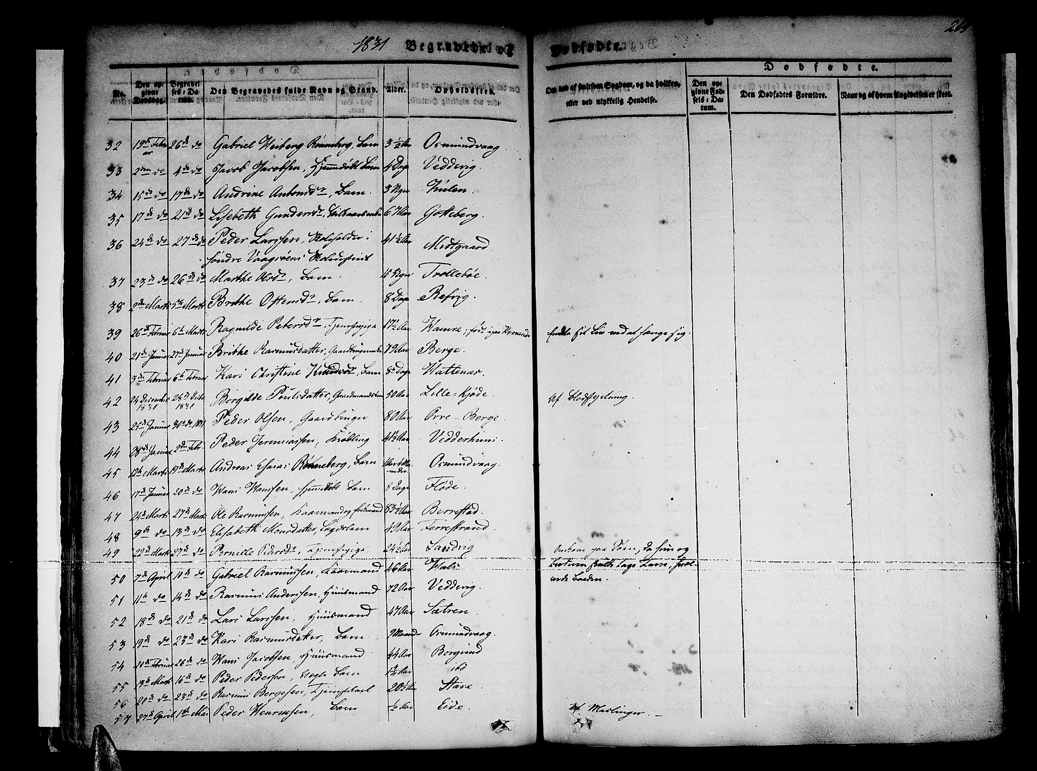 Selje sokneprestembete, AV/SAB-A-99938/H/Ha/Haa/Haaa: Parish register (official) no. A 9, 1829-1844, p. 219