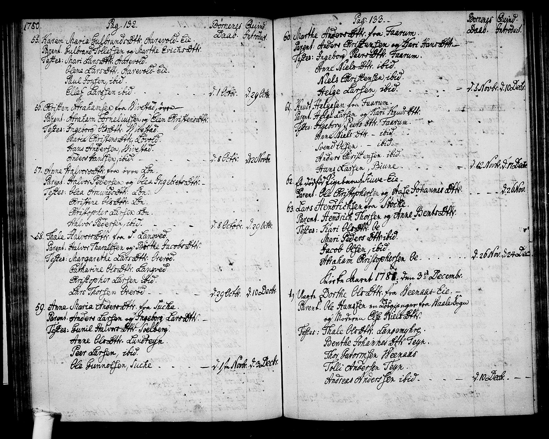 Ramnes kirkebøker, SAKO/A-314/F/Fa/L0002: Parish register (official) no. I 2, 1773-1790, p. 132-133