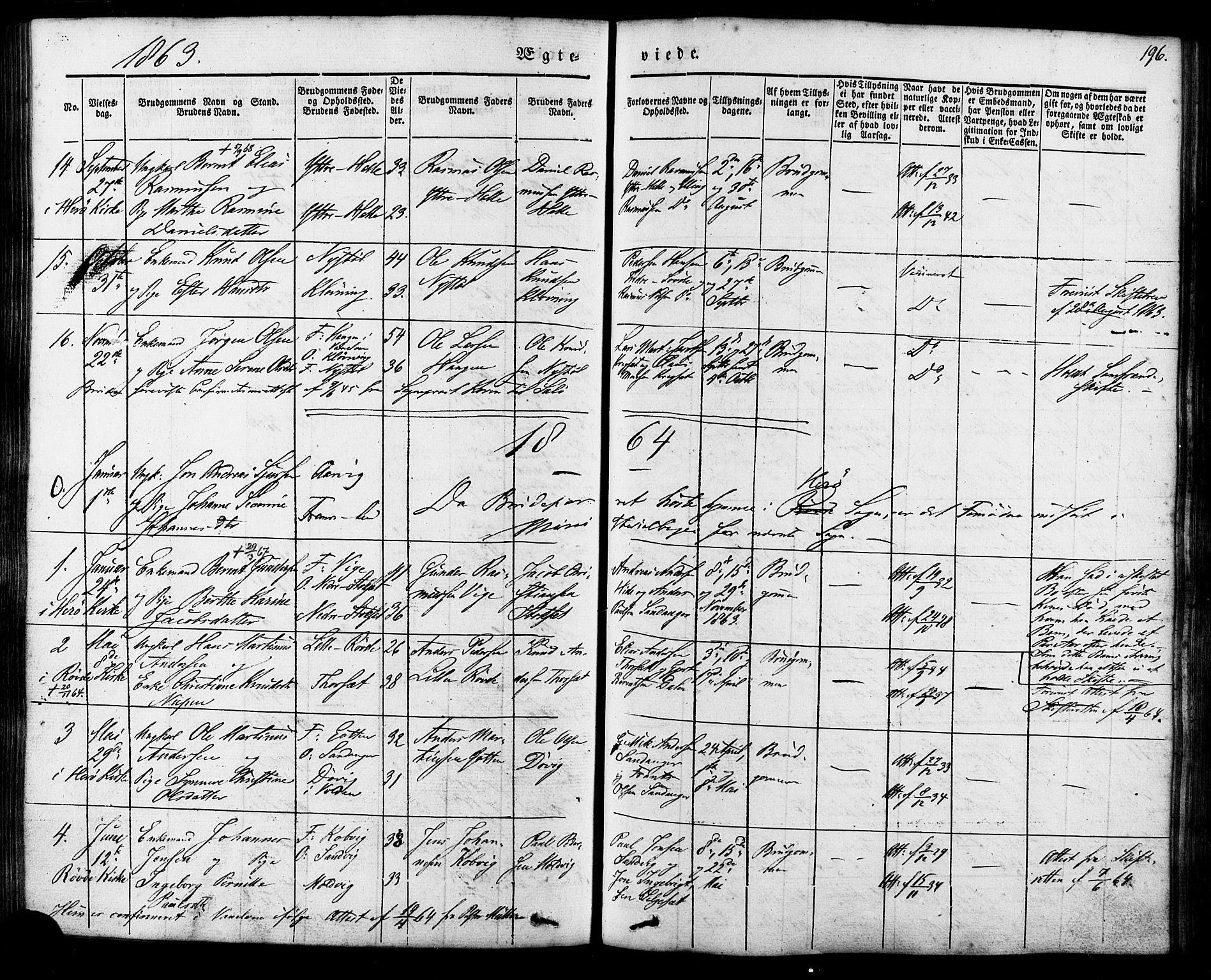 Ministerialprotokoller, klokkerbøker og fødselsregistre - Møre og Romsdal, AV/SAT-A-1454/503/L0034: Parish register (official) no. 503A02, 1841-1884, p. 196