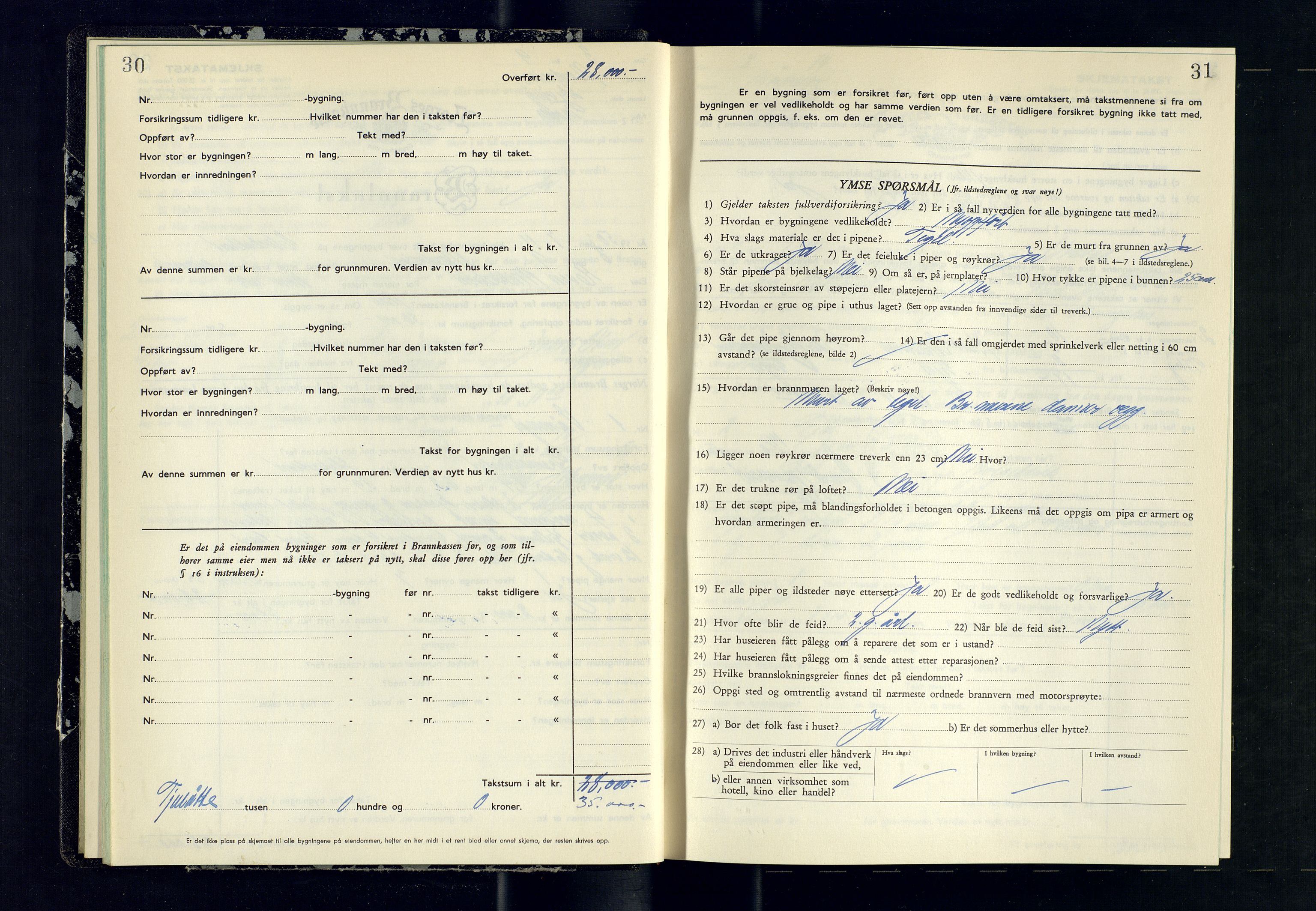 Skjervøy lensmannskontor, AV/SATØ-SATØ-63/F/Fu/Fub/L0275: Branntakstprotokoll (S), 1950-1951, p. 30-31