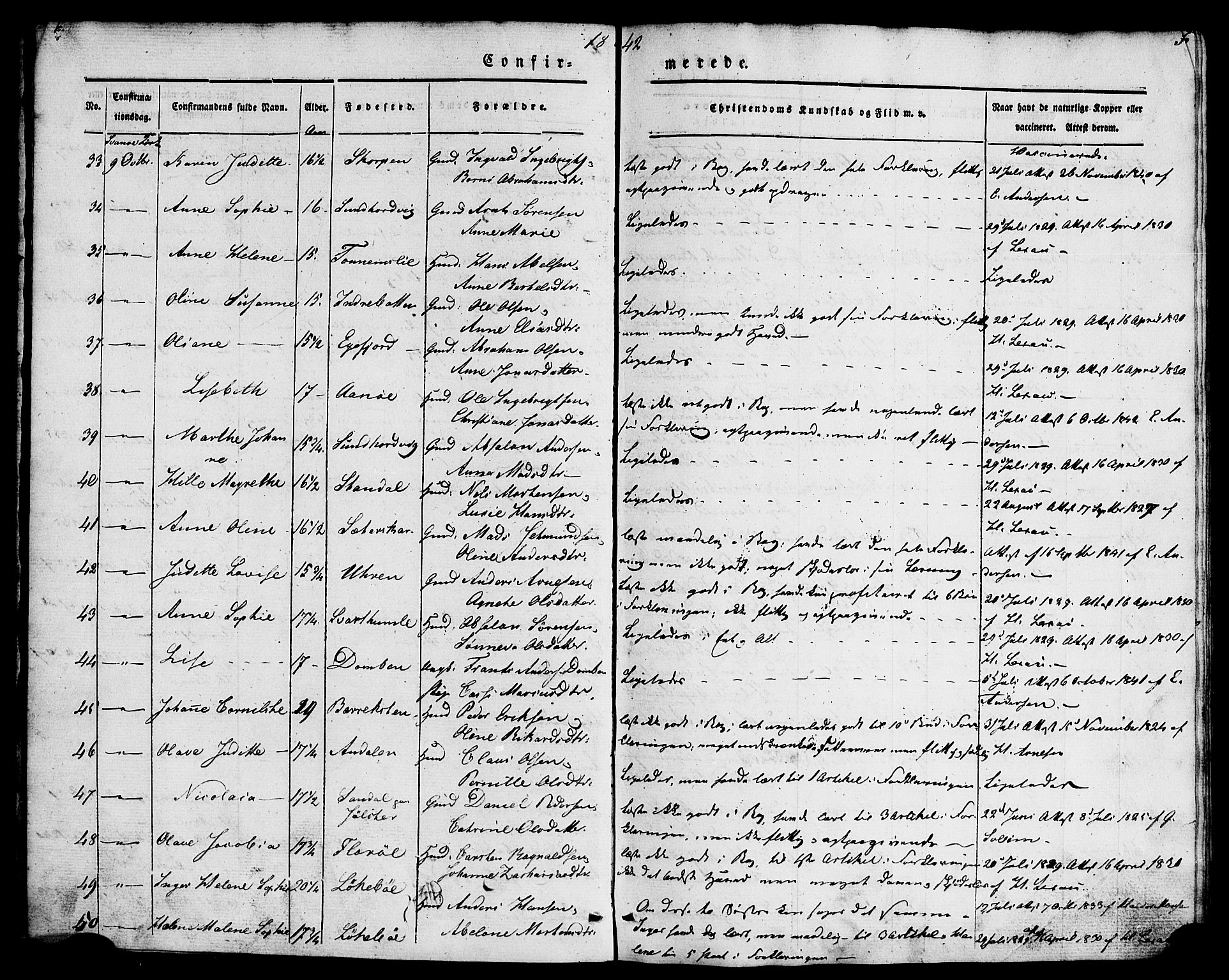 Kinn sokneprestembete, AV/SAB-A-80801/H/Haa/Haaa/L0007: Parish register (official) no. A 7, 1841-1858, p. 5