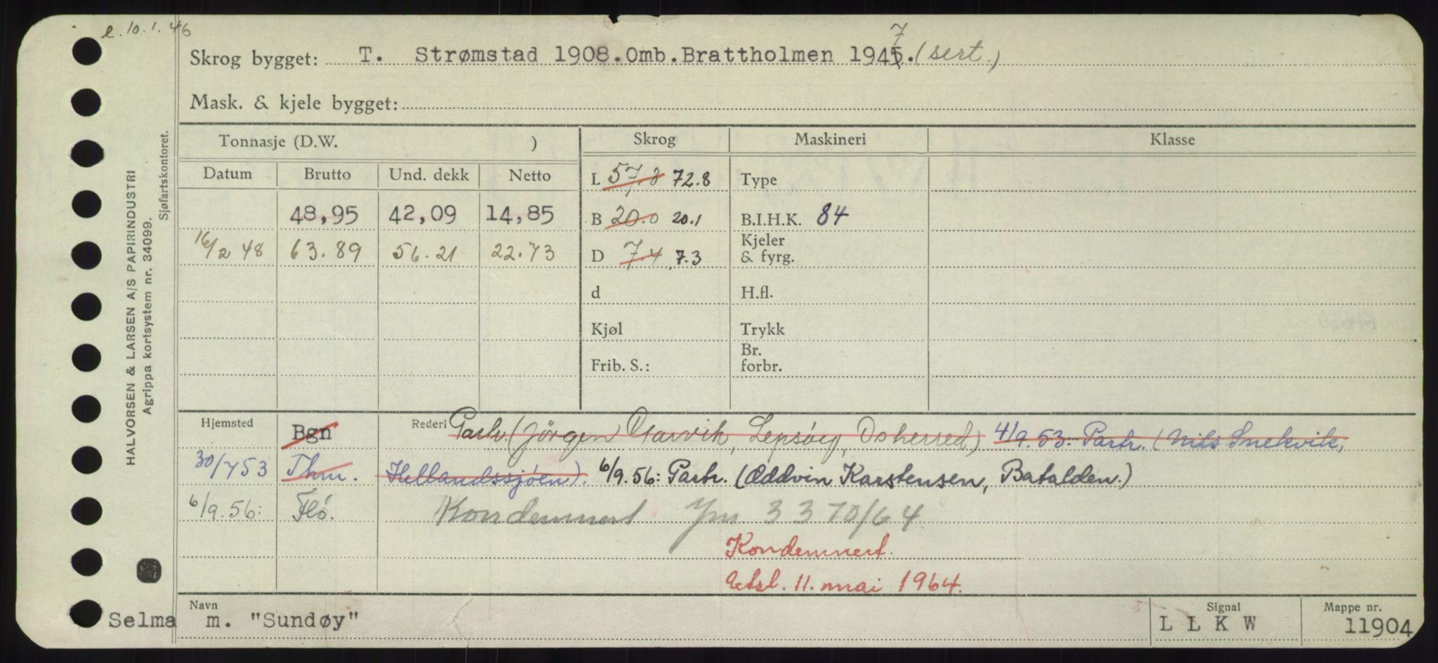 Sjøfartsdirektoratet med forløpere, Skipsmålingen, RA/S-1627/H/Hd/L0037: Fartøy, Su-Så, p. 105