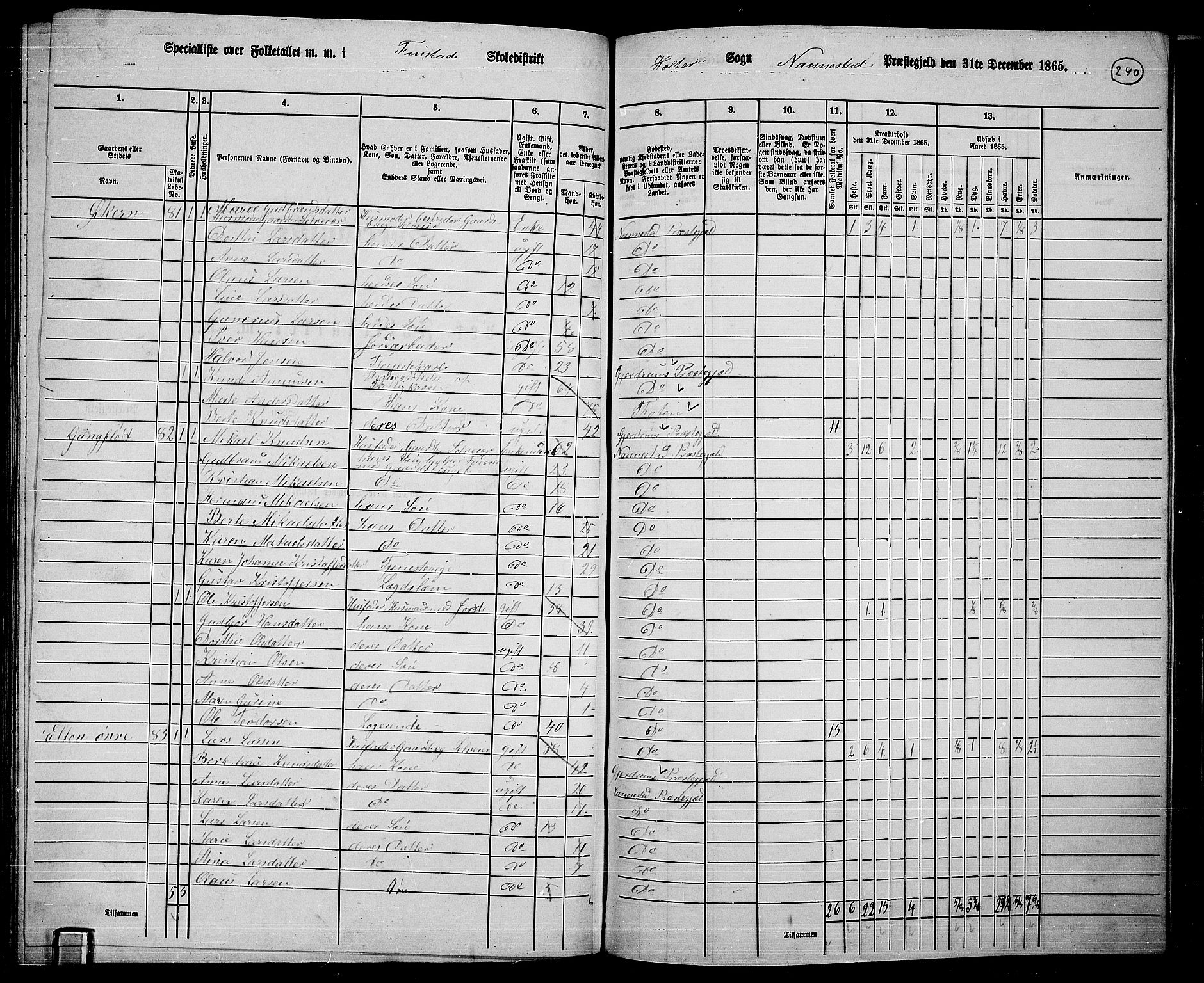 RA, 1865 census for Nannestad, 1865, p. 117