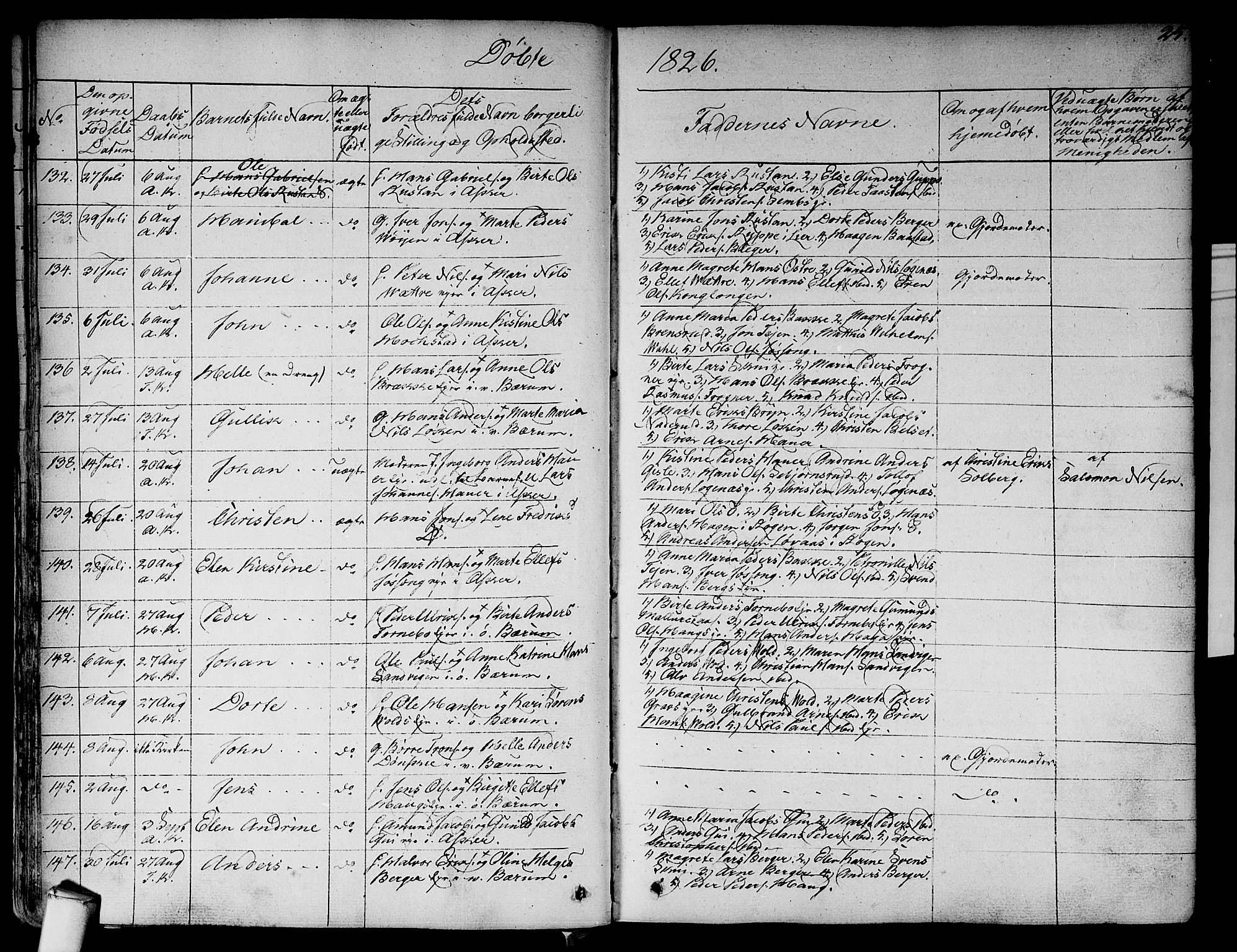 Asker prestekontor Kirkebøker, SAO/A-10256a/F/Fa/L0007: Parish register (official) no. I 7, 1825-1864, p. 25