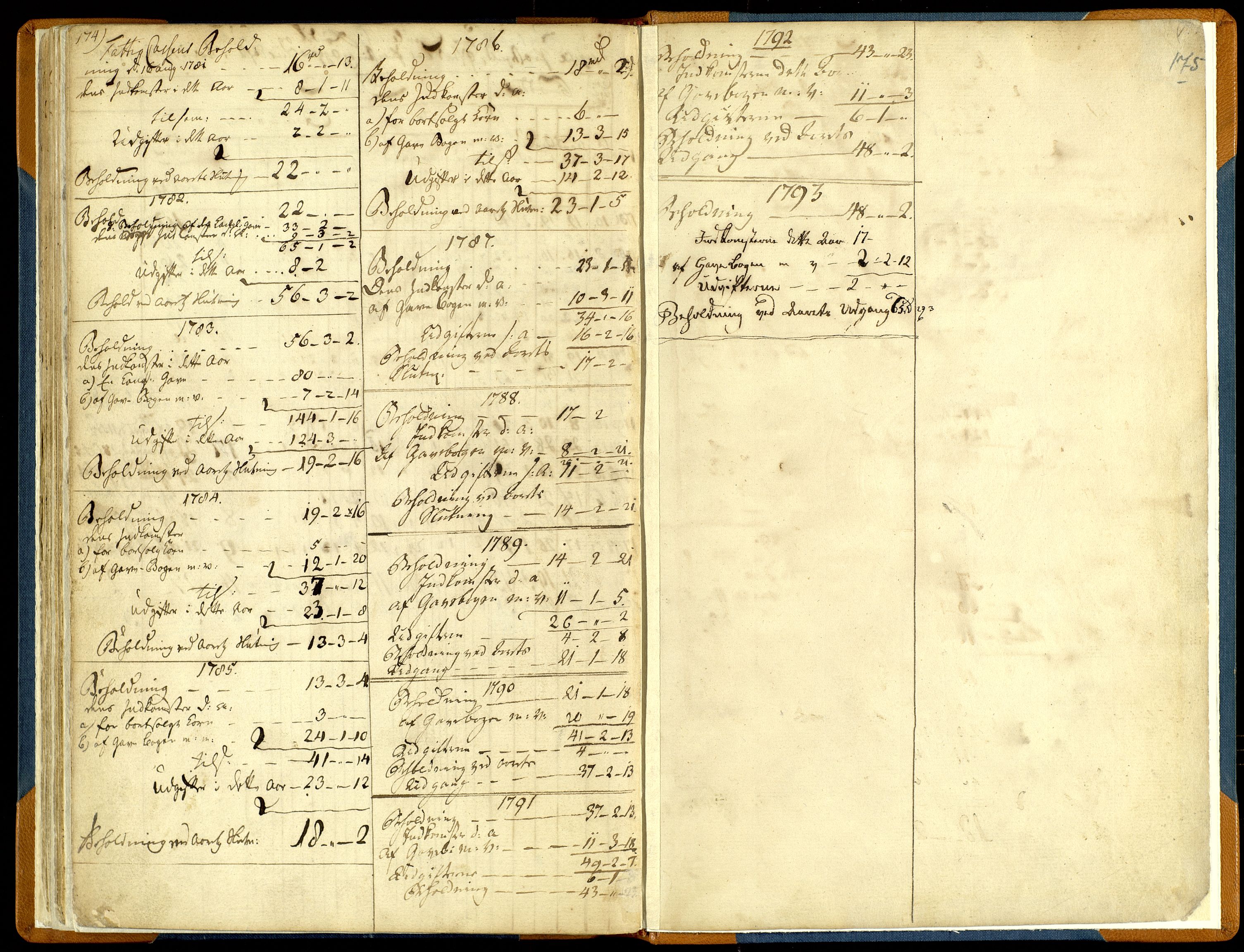 Trysil prestekontor, SAH/PREST-046/H/Ha/Haa/L0001: Parish register (official) no. 1, 1781-1800, p. 174-175