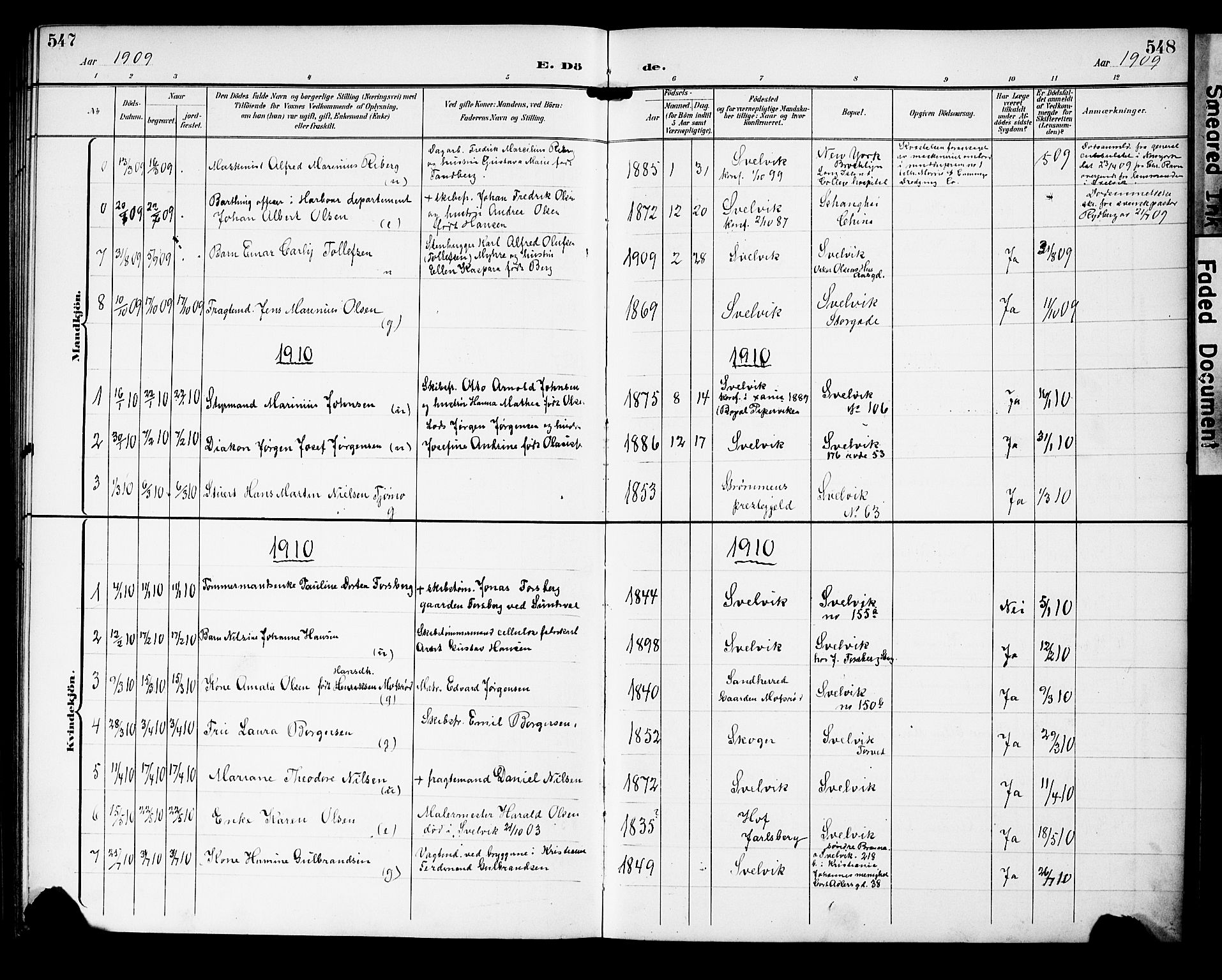 Strømm kirkebøker, AV/SAKO-A-322/G/Gb/L0002: Parish register (copy) no. II 2, 1897-1928, p. 547-548