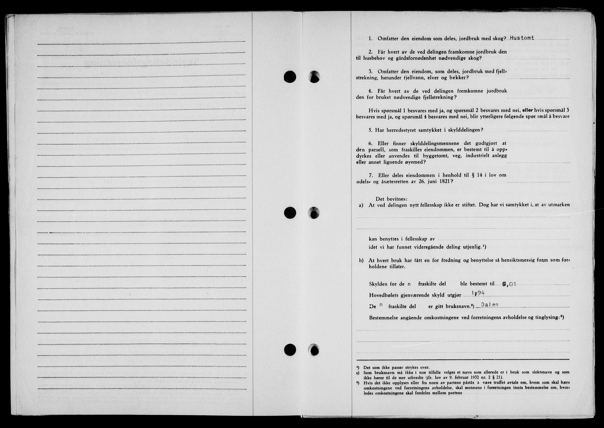 Lofoten sorenskriveri, SAT/A-0017/1/2/2C/L0022a: Mortgage book no. 22a, 1949-1950, Diary no: : 3151/1949