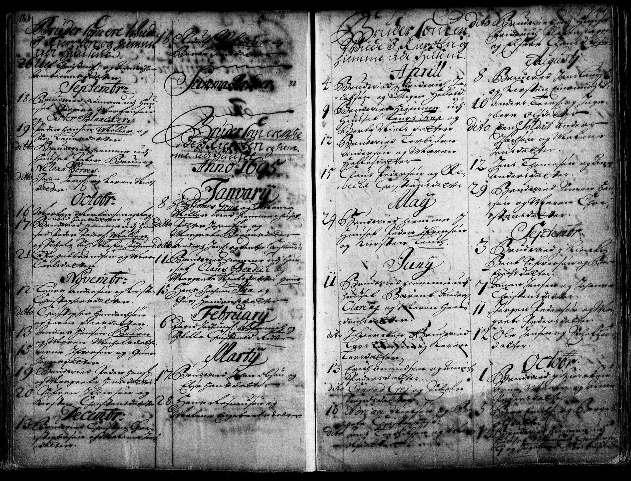 Oslo domkirke Kirkebøker, SAO/A-10752/F/Fa/L0001: Parish register (official) no. 1, 1648-1704, p. 160-161