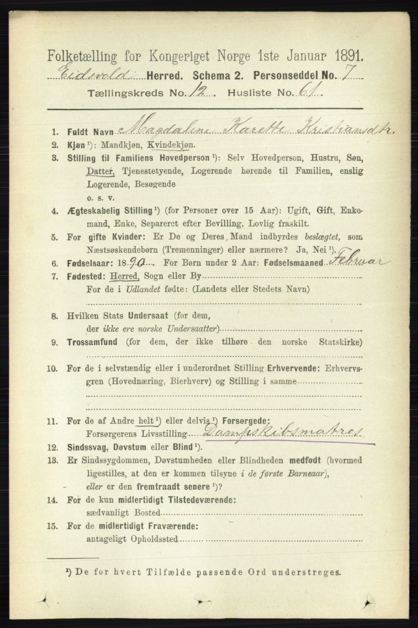 RA, 1891 census for 0237 Eidsvoll, 1891, p. 8835