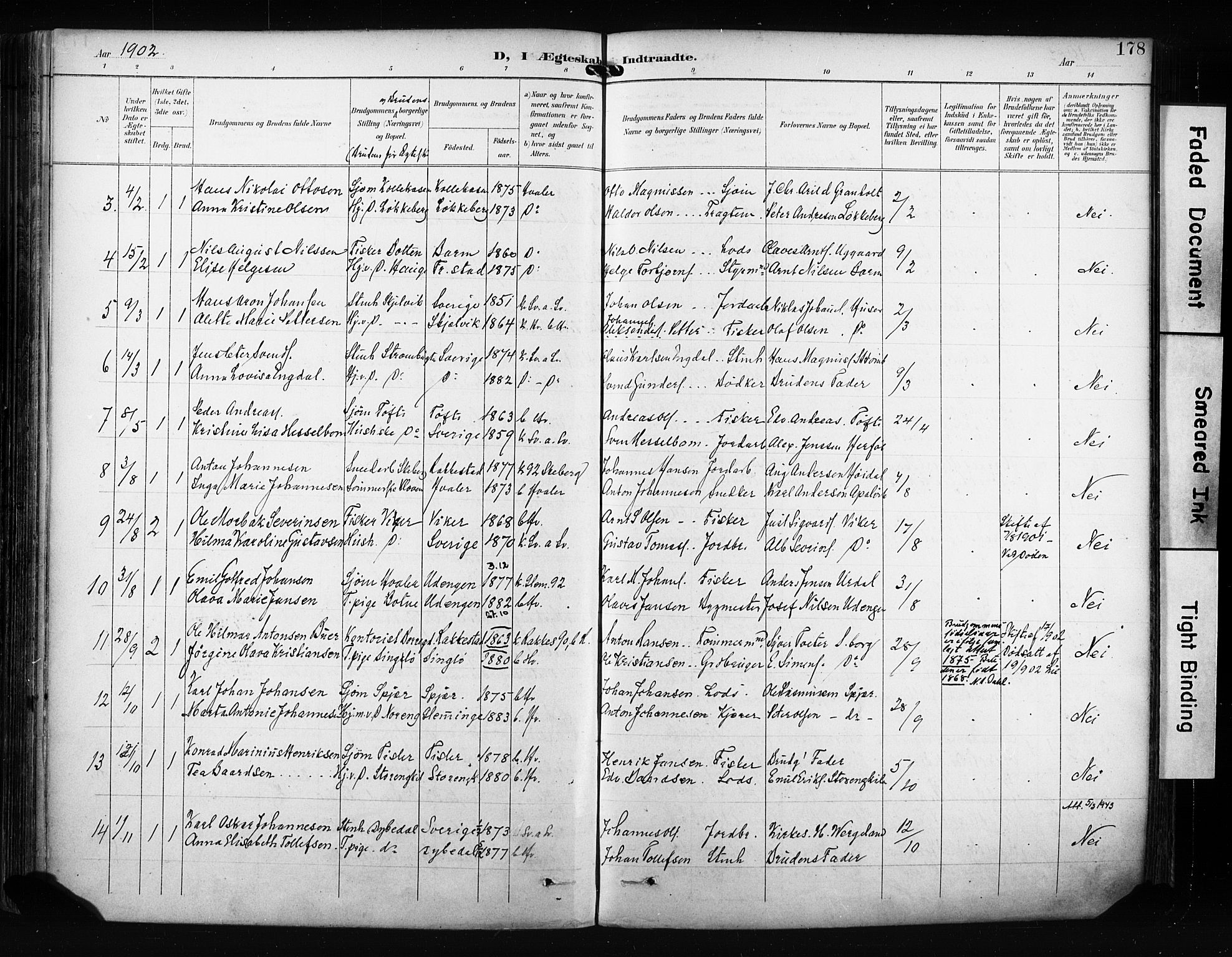 Hvaler prestekontor Kirkebøker, AV/SAO-A-2001/F/Fa/L0009: Parish register (official) no. I 9, 1895-1906, p. 178