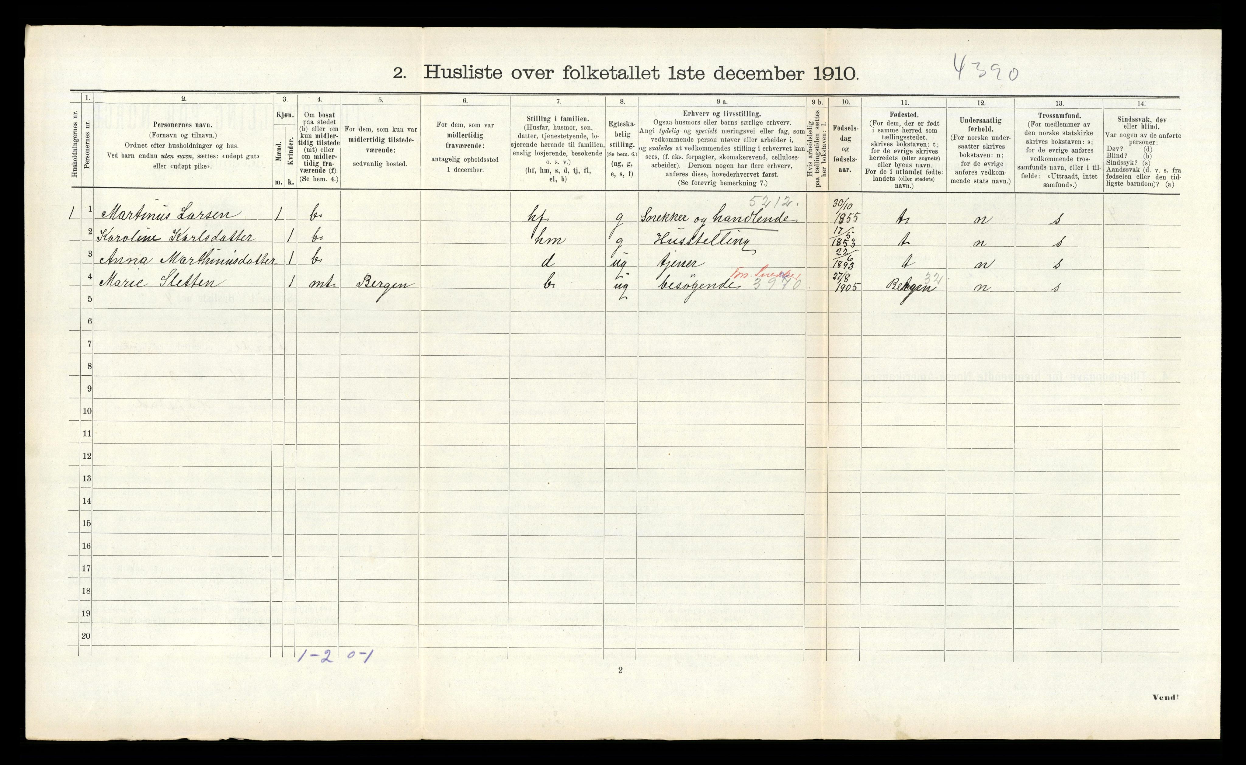 RA, 1910 census for Førde, 1910, p. 724