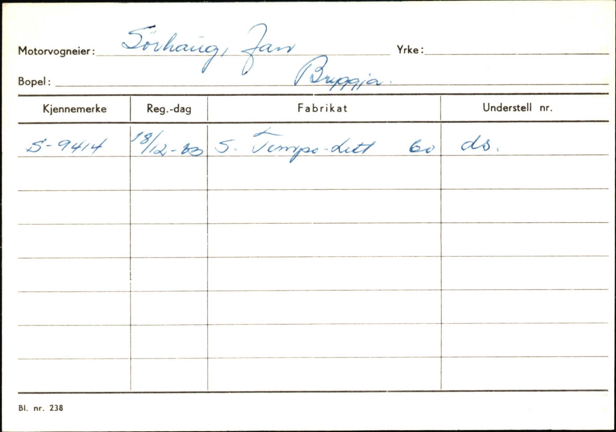 Statens vegvesen, Sogn og Fjordane vegkontor, AV/SAB-A-5301/4/F/L0145: Registerkort Vågsøy S-Å. Årdal I-P, 1945-1975, p. 401