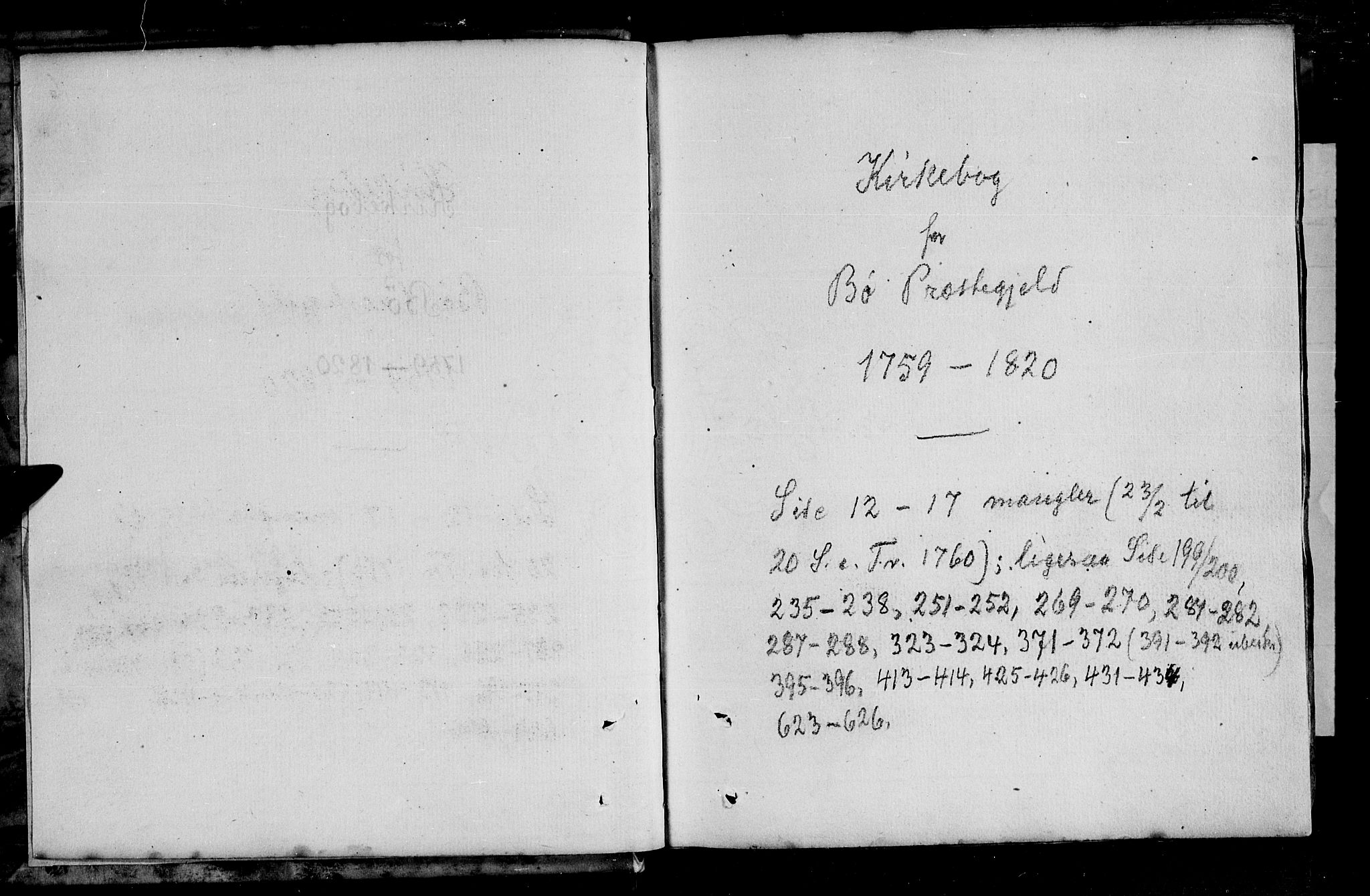 Ministerialprotokoller, klokkerbøker og fødselsregistre - Nordland, AV/SAT-A-1459/891/L1297: Parish register (official) no. 891A02, 1759-1820