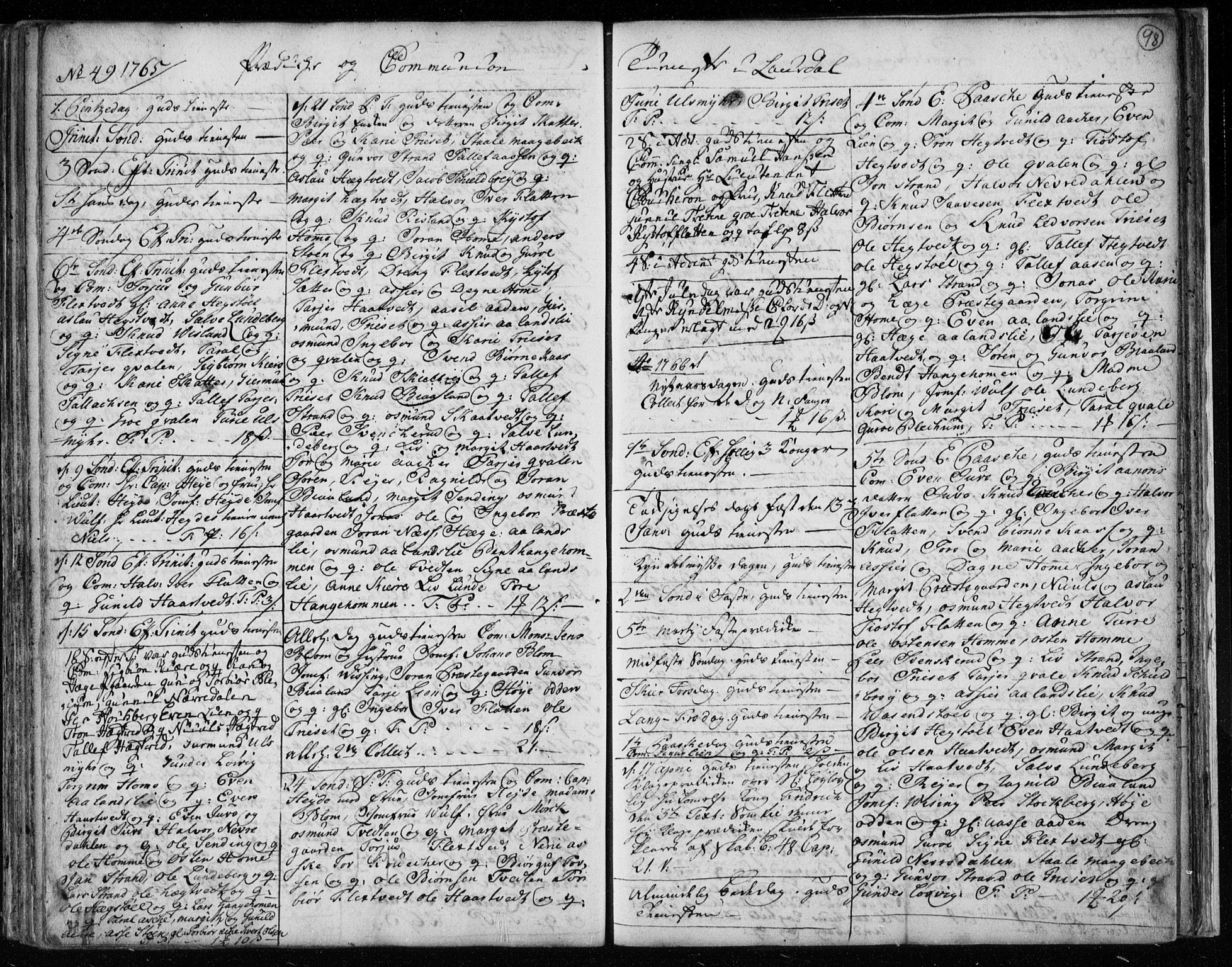 Lårdal kirkebøker, SAKO/A-284/F/Fa/L0003: Parish register (official) no. I 3, 1754-1790, p. 98