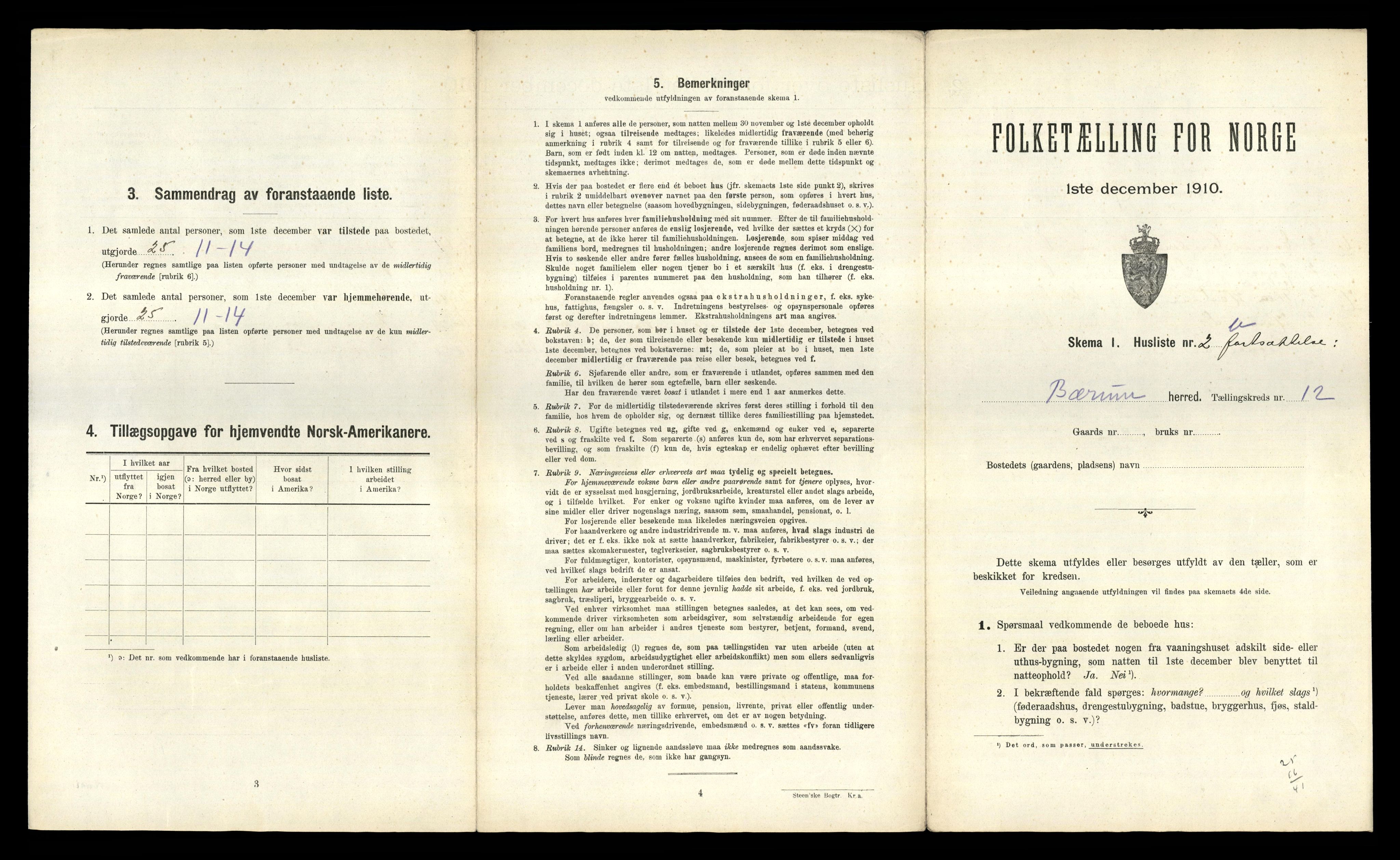 RA, 1910 census for Bærum, 1910, p. 1831