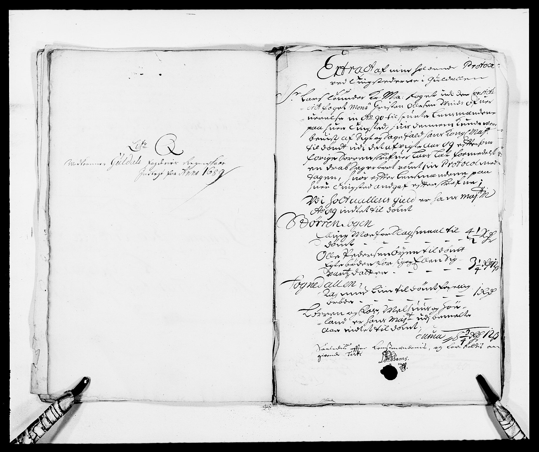 Rentekammeret inntil 1814, Reviderte regnskaper, Fogderegnskap, AV/RA-EA-4092/R59/L3940: Fogderegnskap Gauldal, 1689-1690, p. 151