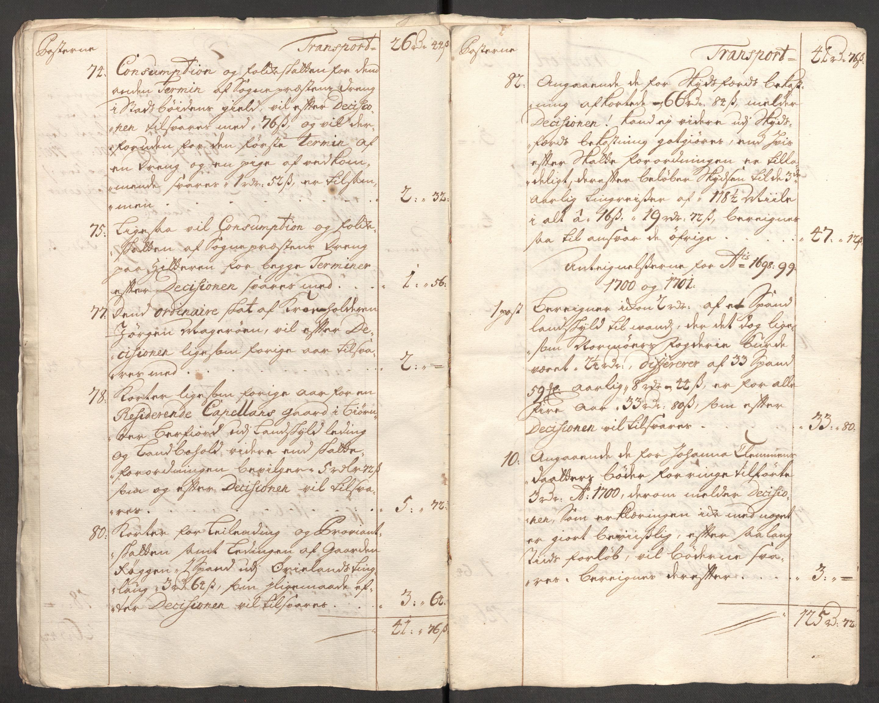 Rentekammeret inntil 1814, Reviderte regnskaper, Fogderegnskap, AV/RA-EA-4092/R57/L3854: Fogderegnskap Fosen, 1700-1701, p. 448