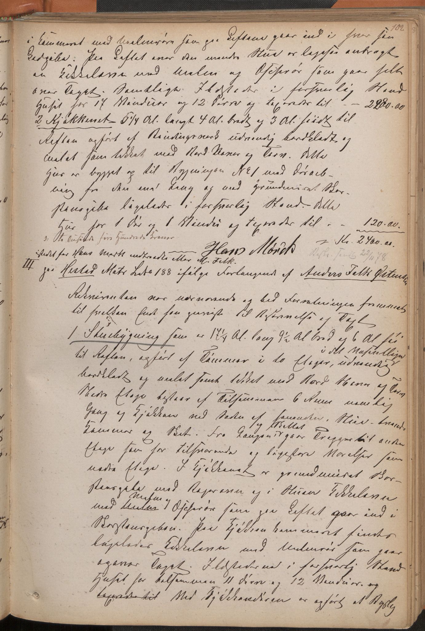 Norges Brannkasse Herøy, SAT/A-5570, 1872-1888, p. 102a