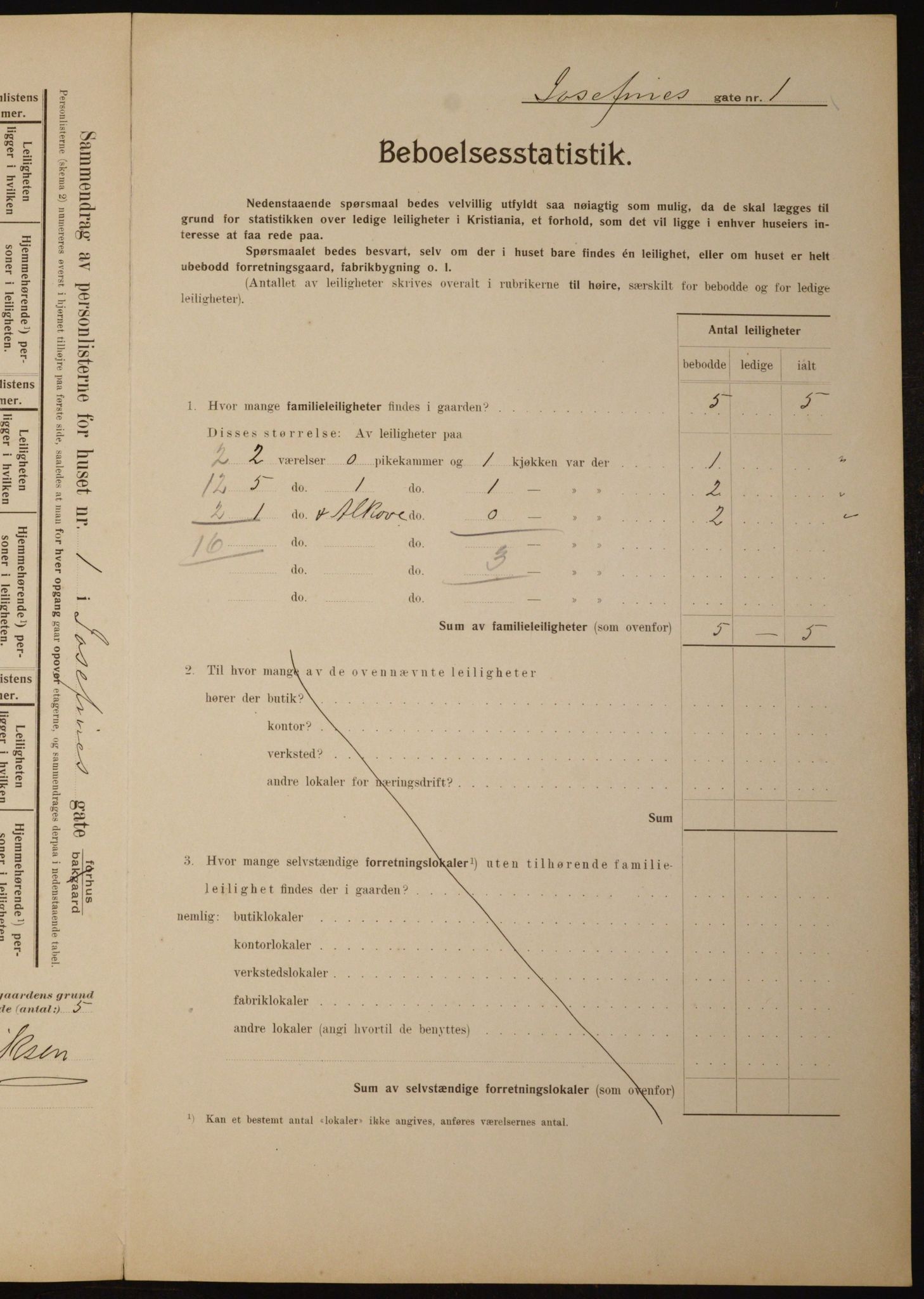 OBA, Municipal Census 1910 for Kristiania, 1910, p. 45976