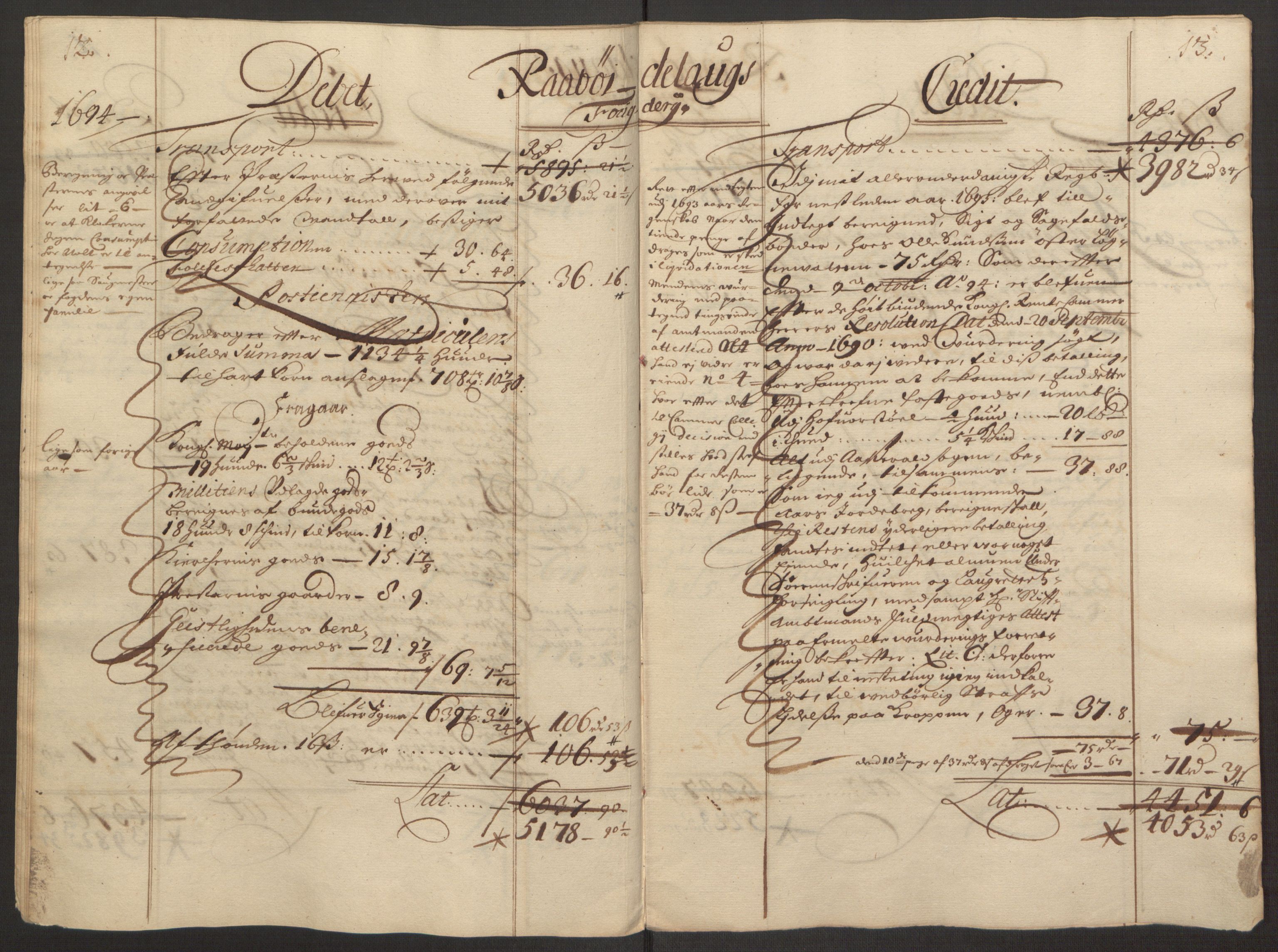 Rentekammeret inntil 1814, Reviderte regnskaper, Fogderegnskap, AV/RA-EA-4092/R40/L2444: Fogderegnskap Råbyggelag, 1693-1696, p. 89