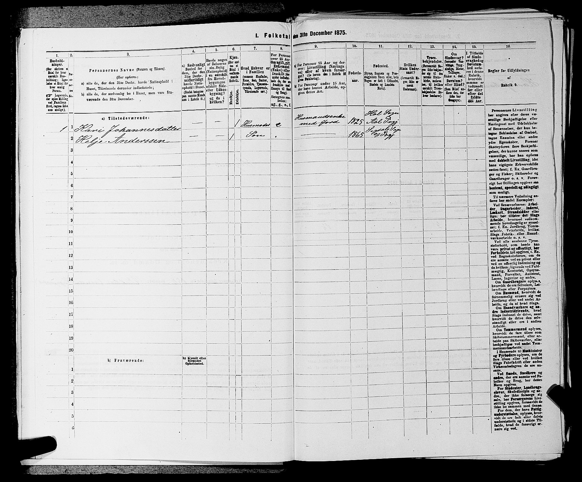 SAKO, 1875 census for 0621P Sigdal, 1875, p. 862